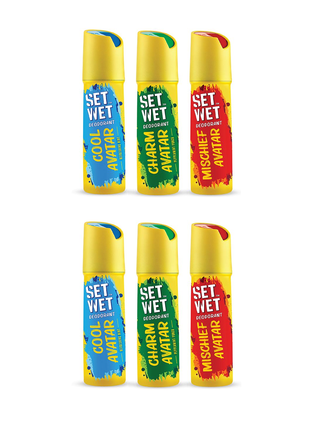 Set Wet Men Set Of 6 Cool, Charm & Mischief Avatar Deodorant Body Spray - 150ml Each-image-21