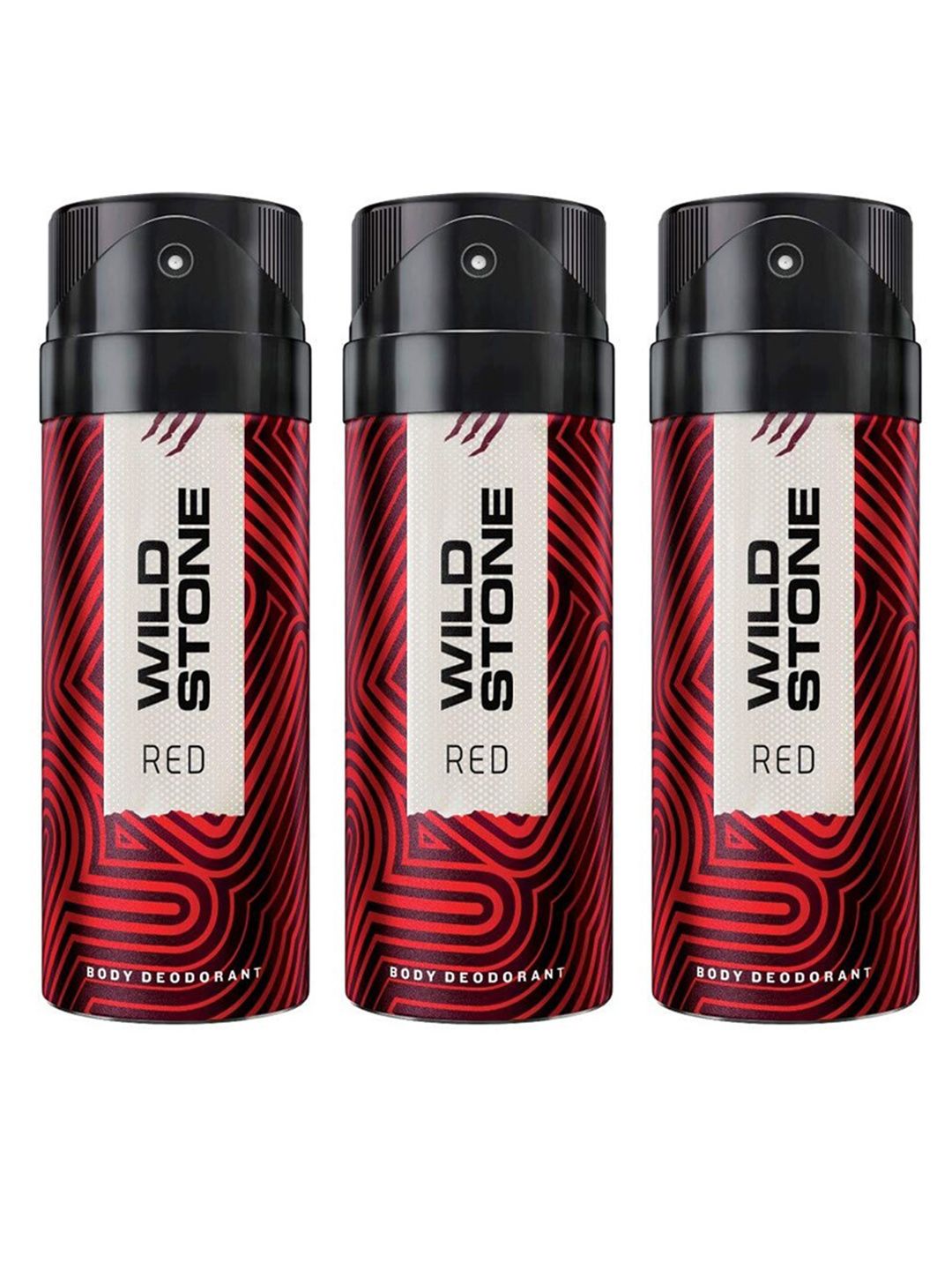 Wild stone Men Set Of 3 Red Deodorant Body Spray - 225ml Each-image-47