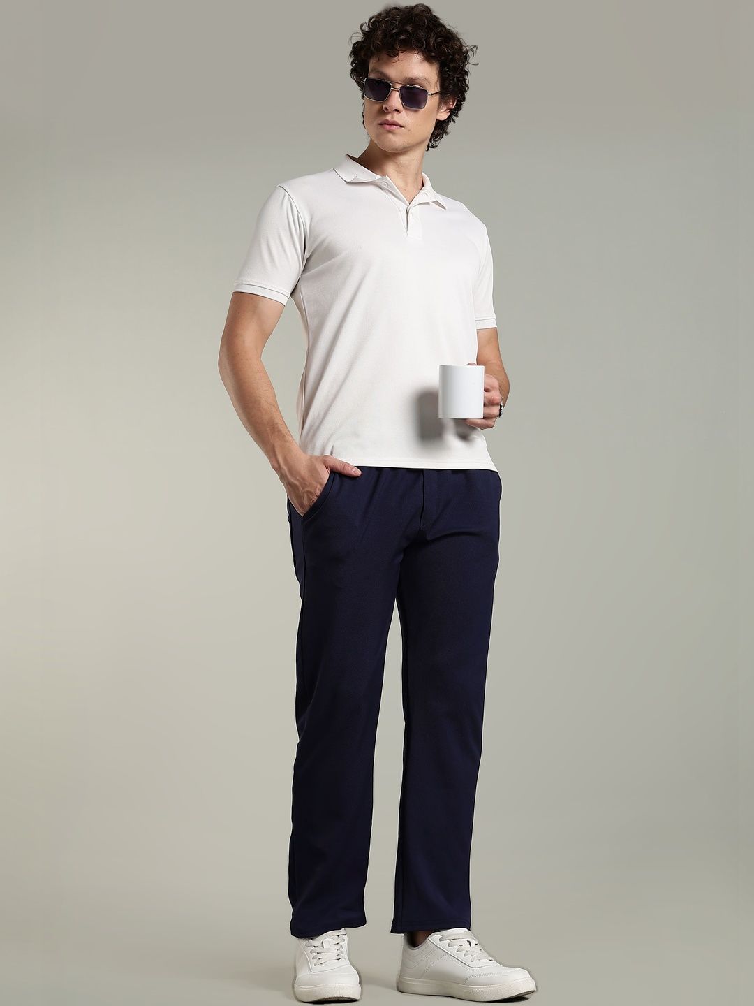 JAMES&GEORGE Men Mid-Rise Straight Fit Trousers-picture-55