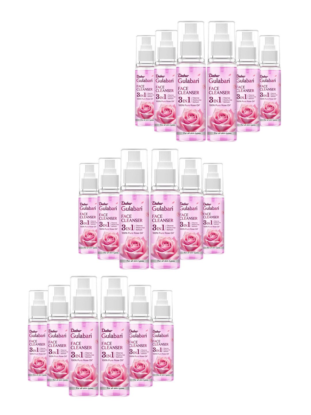 Dabur Set of 18 Gulabari Rose Glow Face Cleanser Spray - 100 ml each-picture-46