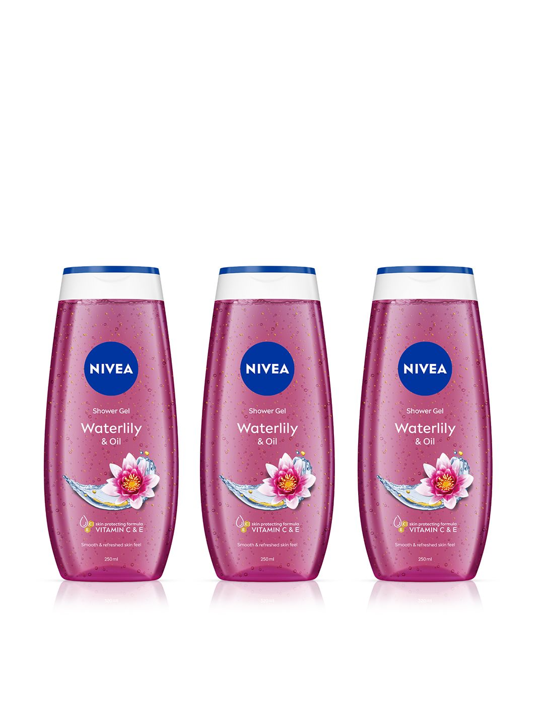 Nivea Set of 3 Water Lily & Oil Care Shower Gel - 250 ml each-picture-44