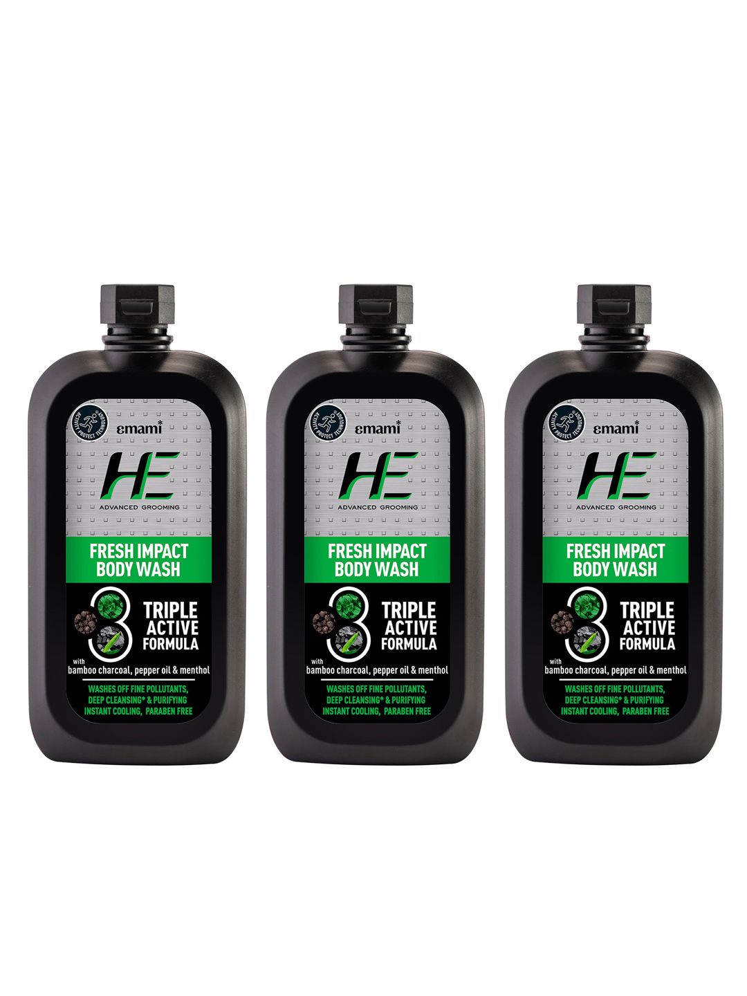 HE Set of 3 Fresh Impact Triple Active Formula Body Wash With Bamboo Charcoal -200ml Each-image-36