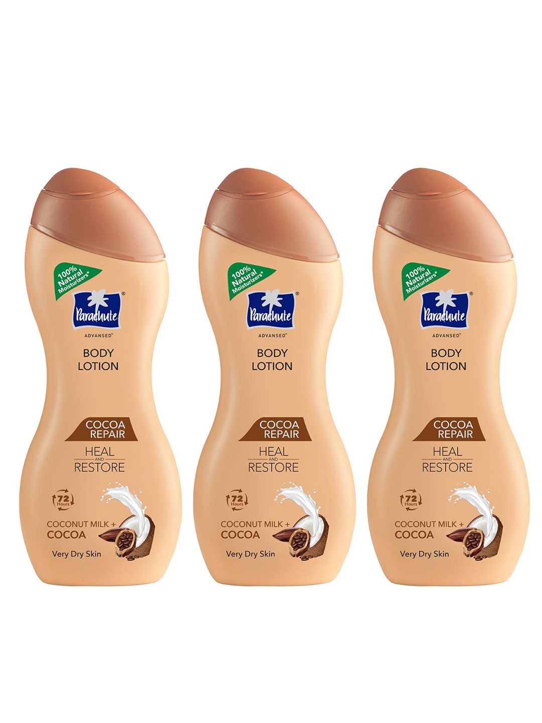 Parachute Set Of 3 Advansed Cocoa Repair Body Lotion For Intense Moisture - 225ml Each-image-42