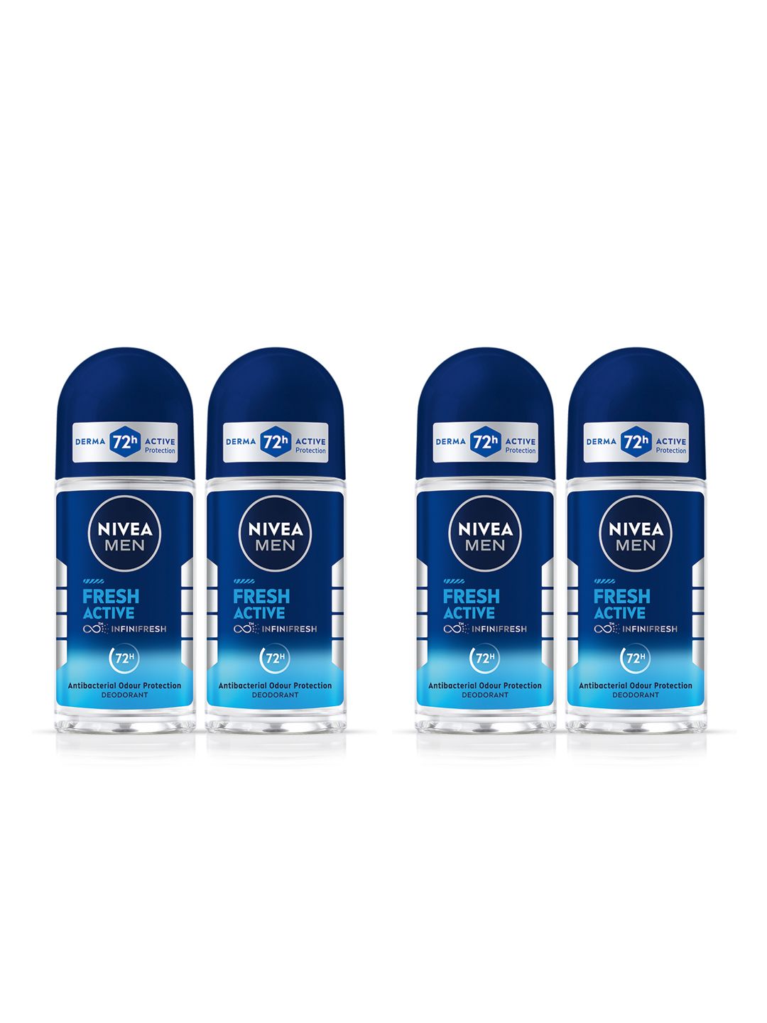Nivea Men Set of 4 Fresh Active 72H Odor Protection Deo Roll On - 50 ml each-picture-38