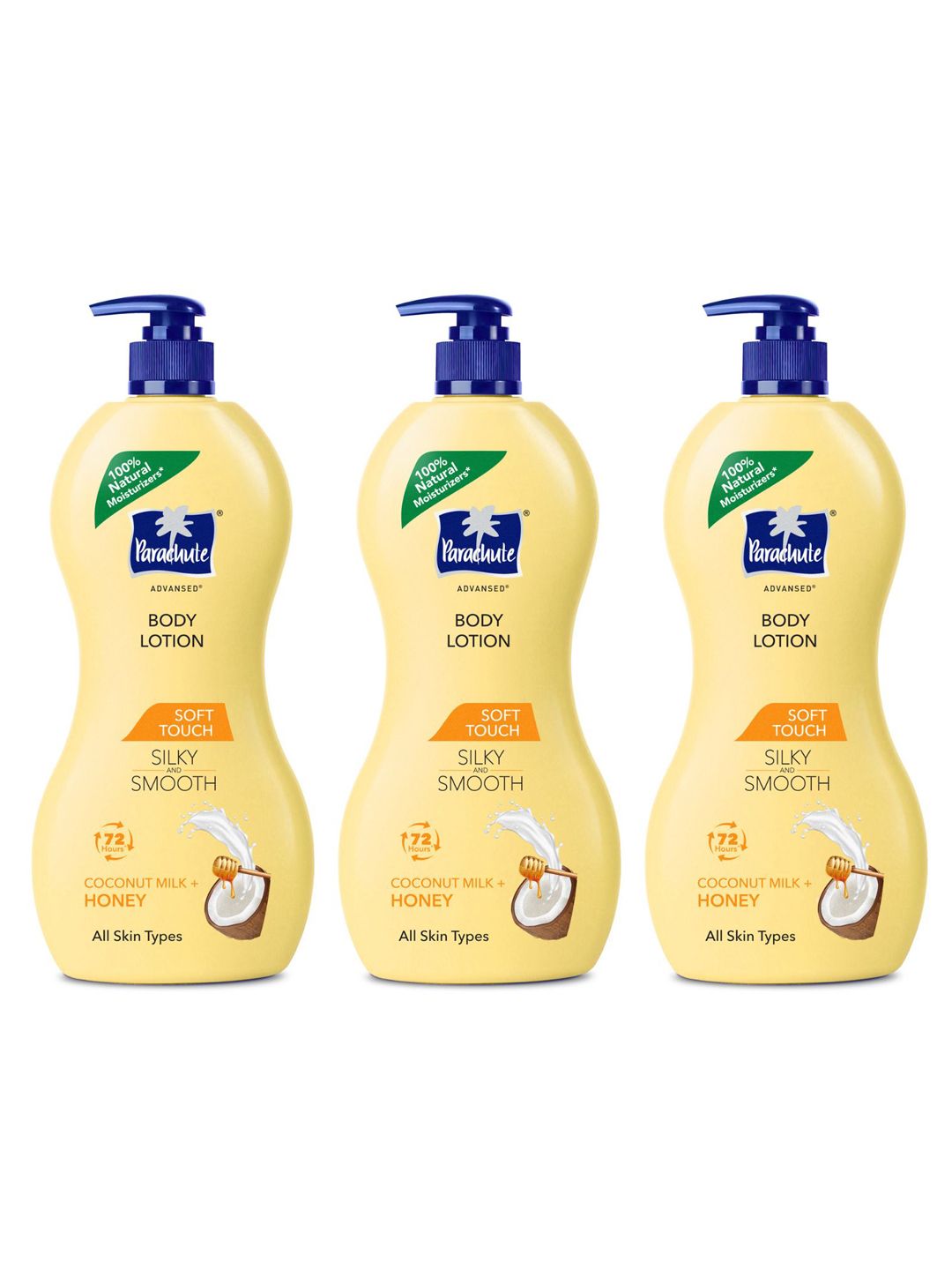 Parachute Set of 3 Advansed Soft Touch Body Lotion - 600ml Each-image-40