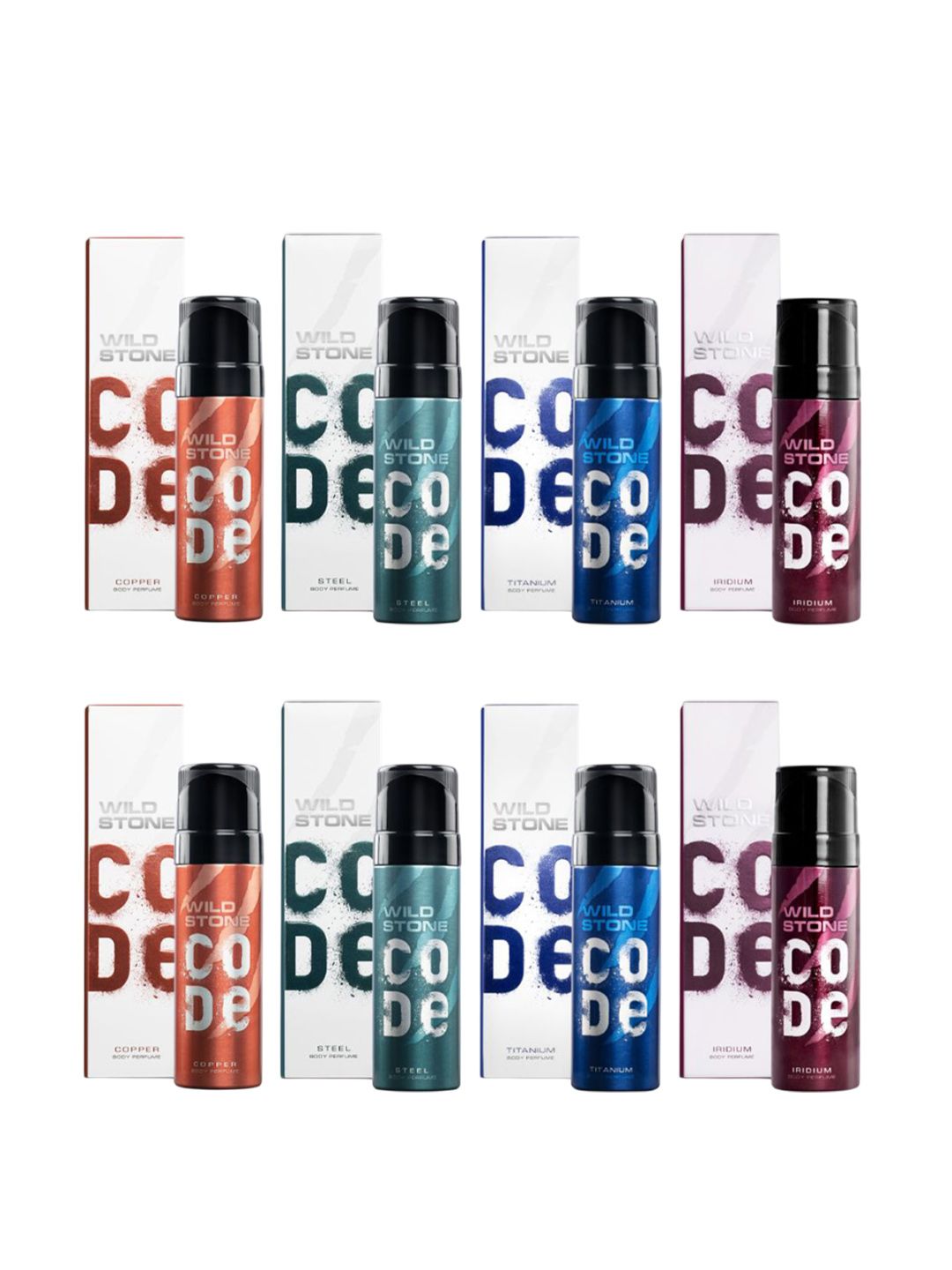 Wild stone code Set Of 8 Code Body Spray - 40ml Each-image-30