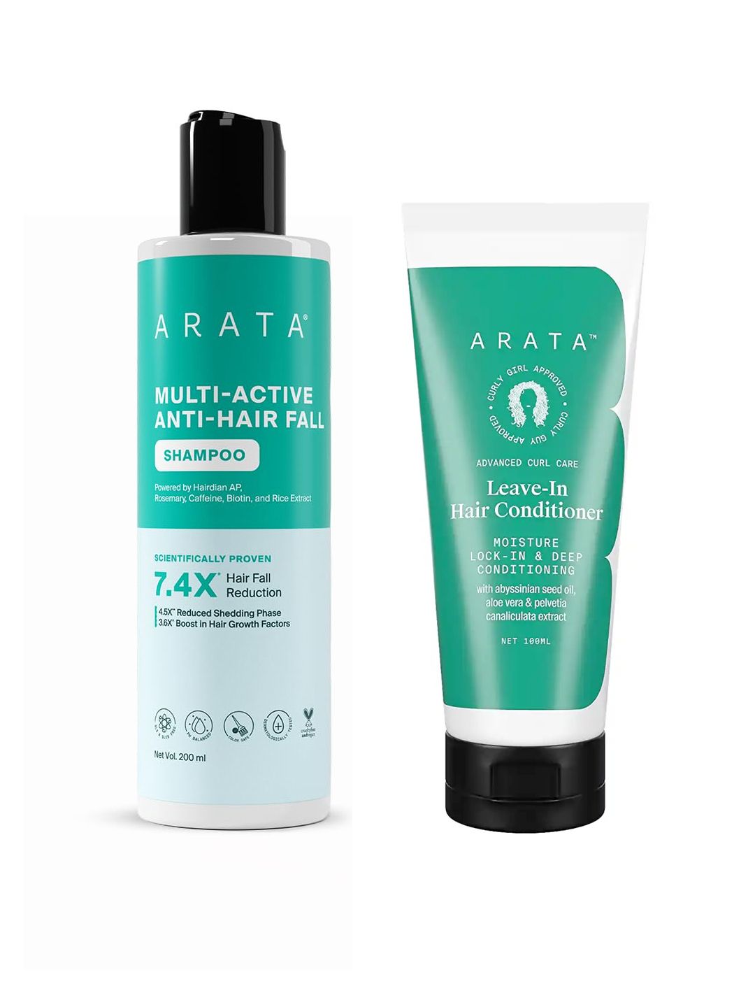 ARATA Set of Multi Active Anti Hair Fall Shampoo (200ml) & Leave-In Conditioner (100ml)-image-18