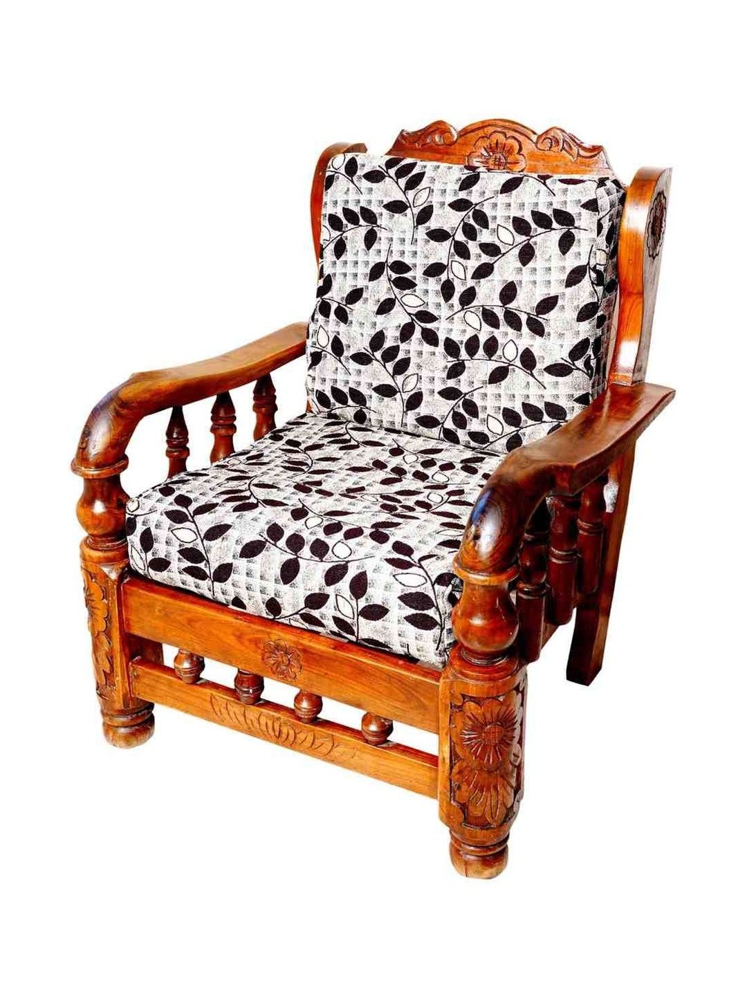 SREE LAKSHMI GARMENTS Coffee Brown & Black Printed Polyester Sofa Cover-image-27