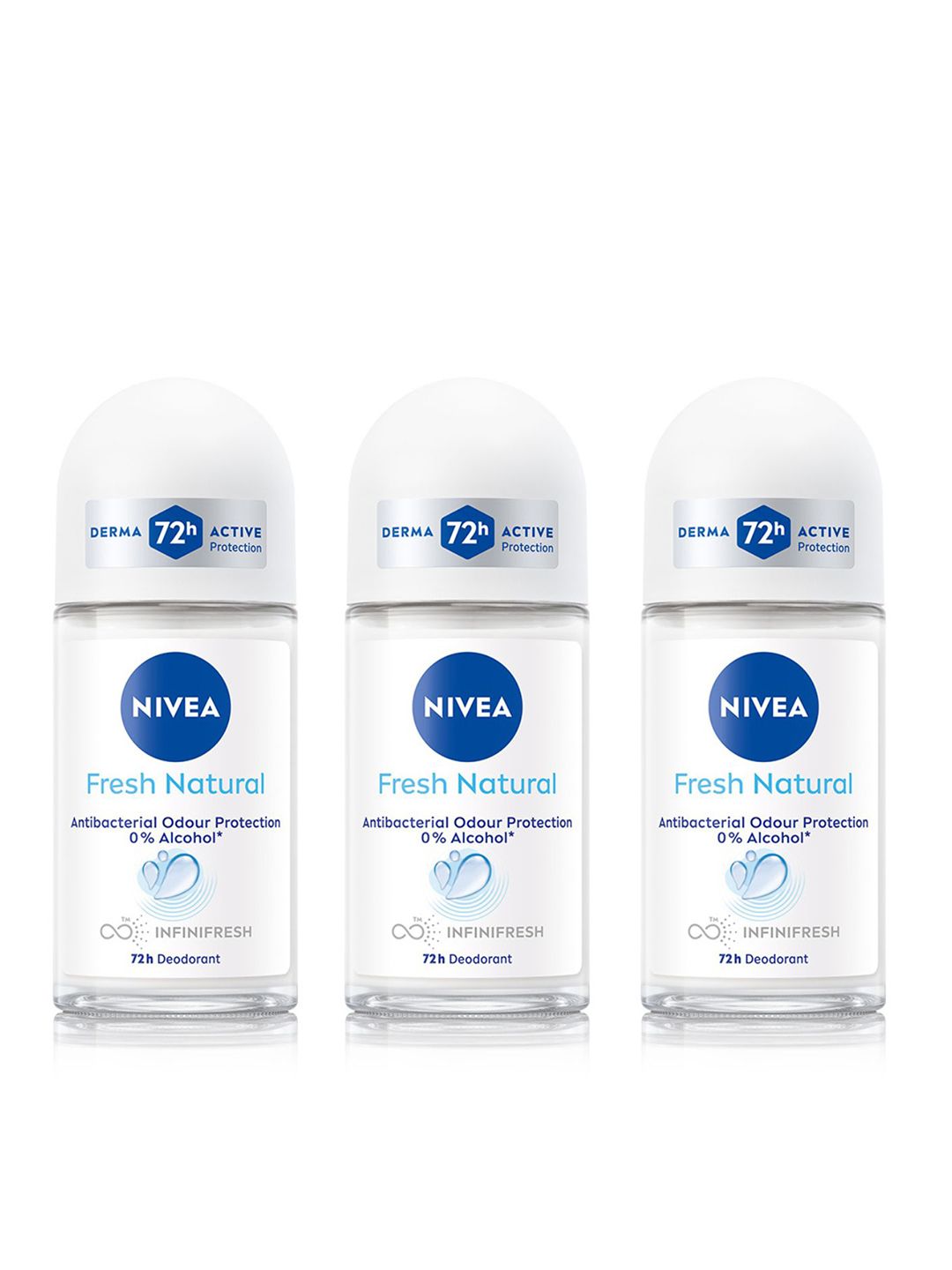 Nivea Women Set of 3 Fresh Natural Anti-Perspirant Roll-On Deodorant - 50 ml each-picture-24