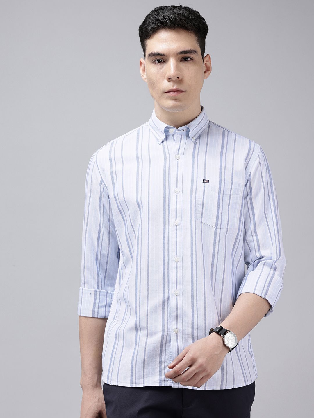 Arrow Sport Manhattan Slim Fit Multi Striped Pure Cotton Casual Shirt-image-35