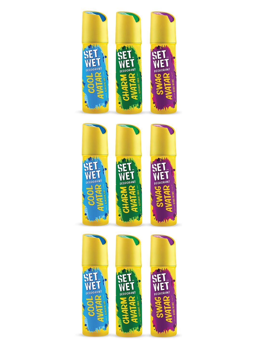 Set Wet Men Set of 3 - 2 Cool - Charm & Swag Avatar Deodorant - 150 ml X 2 Each-image-31