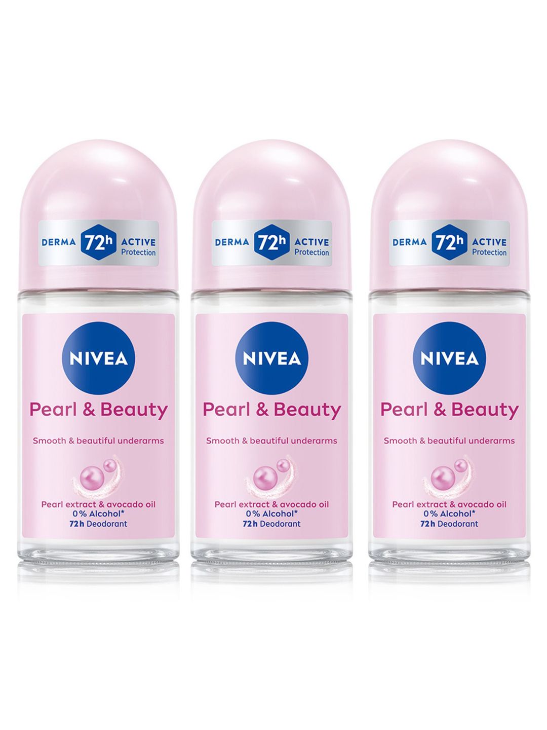 Nivea Women Set of 3 Pearl & Beauty Roll-On Deodorant - 50 ml each-picture-37