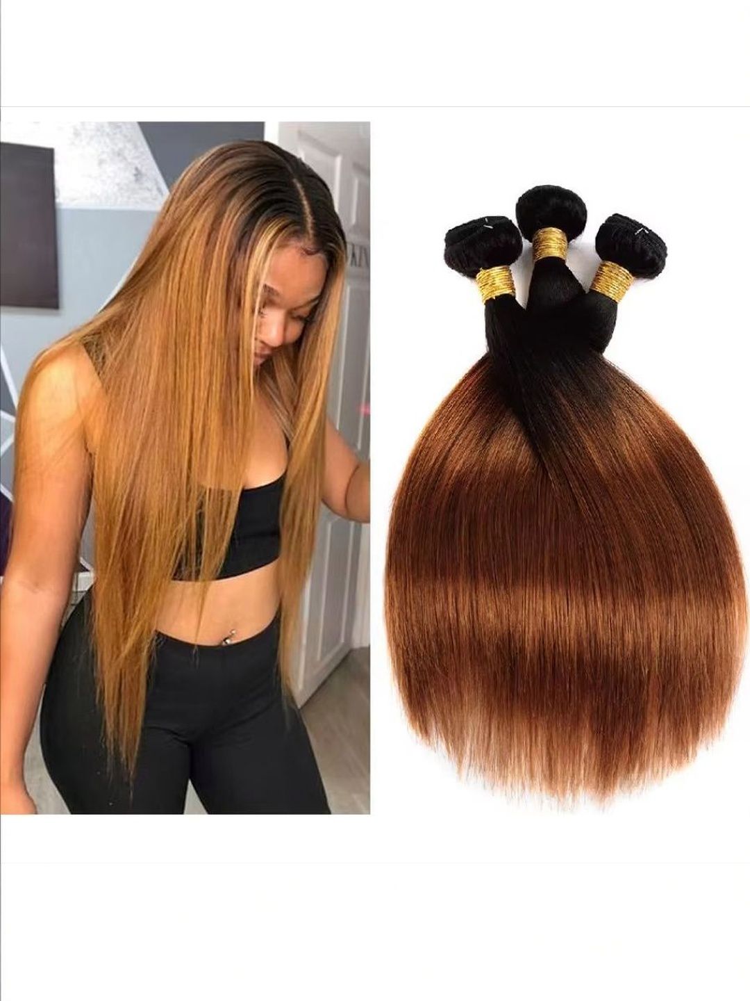 RITZKART Halo Straight Twists Hair Extension - Brown - 20 Inch-image-19