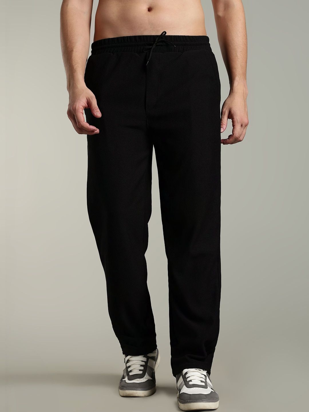 JAMES&GEORGE Men Mid-Rise Straight Fit Trousers-picture-48