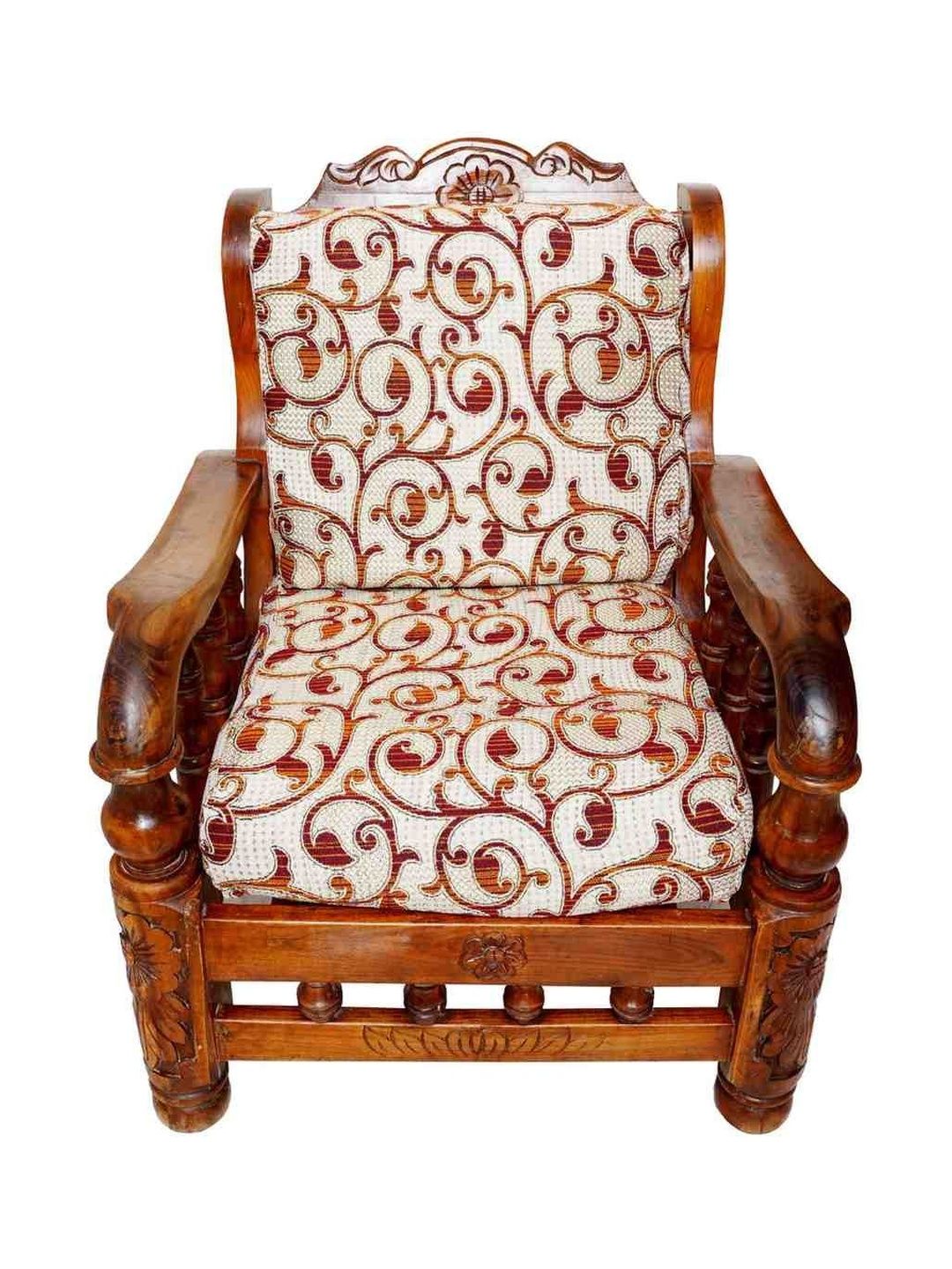 SREE LAKSHMI GARMENTS Cream-Coloured & Cream-Coloured Printed Polyester Sofa Cover-image-17