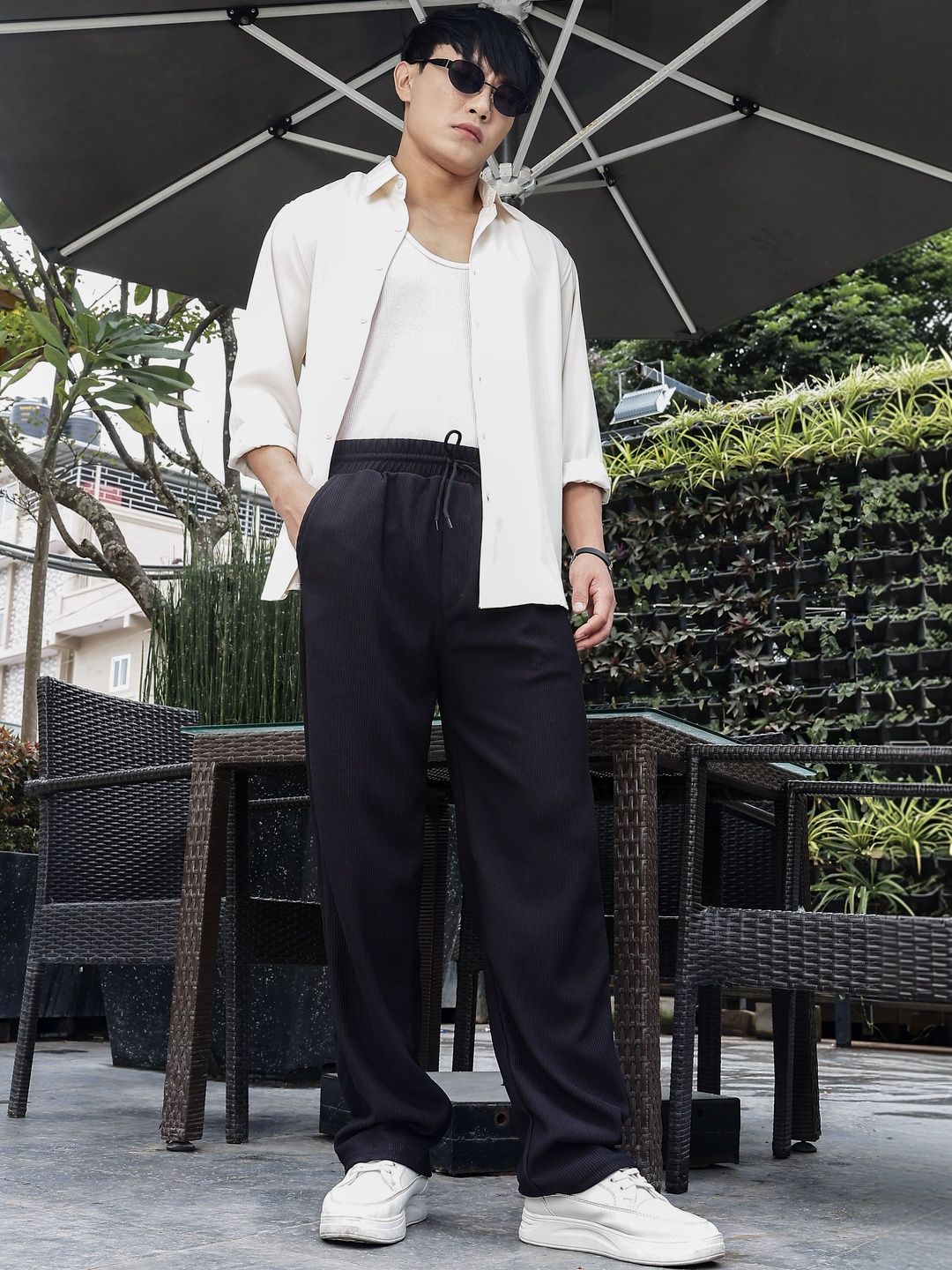 JAMES&GEORGE Men Mid-Rise Straight Fit Trousers-picture-45