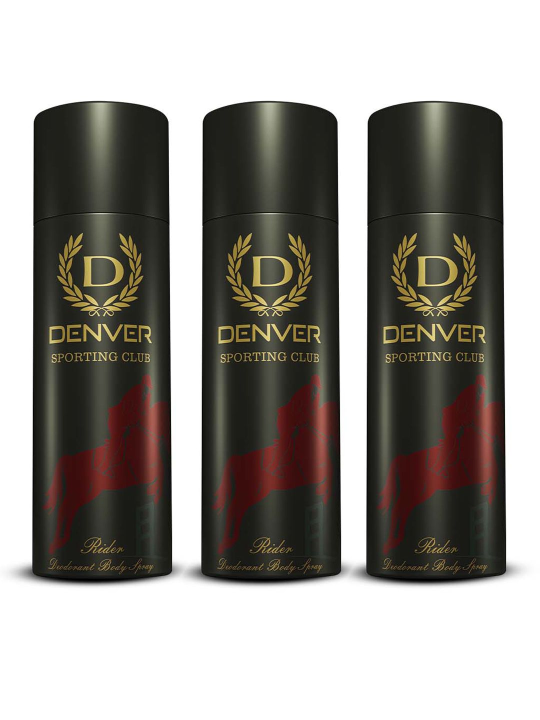 Denver Men Set Of 3 Sporting Club Rider Deodorant Body Spray - 180ml Each-image-42