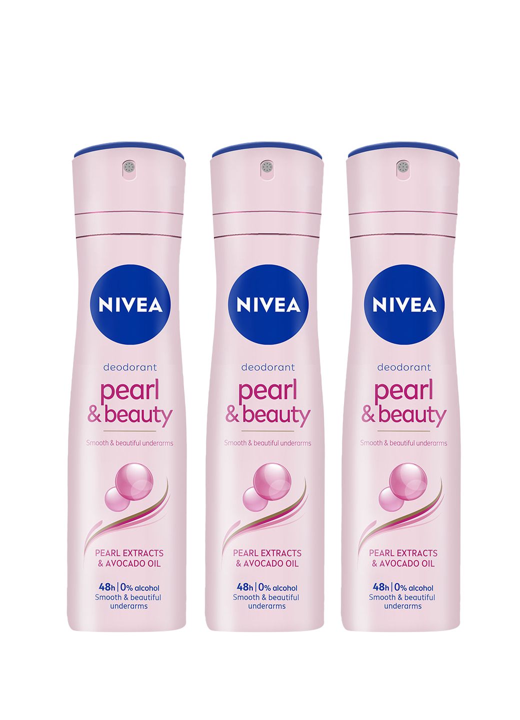 Nivea Women Set of 3 Pearl & Beauty 0% Alcohol Deodorants - 150 ml each-picture-43