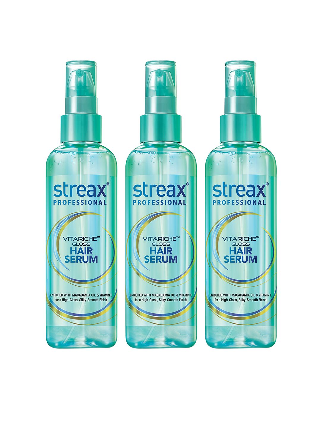 Streax Professional Set Of 3 Vitariche Gloss Hair Serum for All Hair Types - 45ml Each-image-2