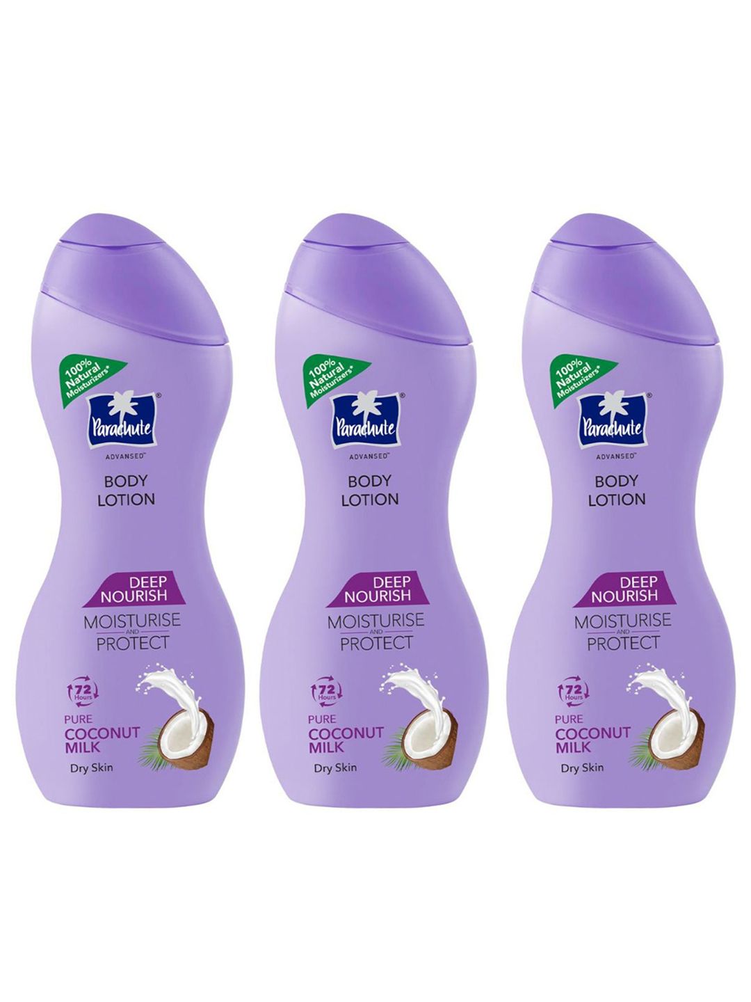 Parachute Set Of 3 Advansed Deep Nourish Body Lotion With Pure Coconut Milk - 225ml Each-image-45