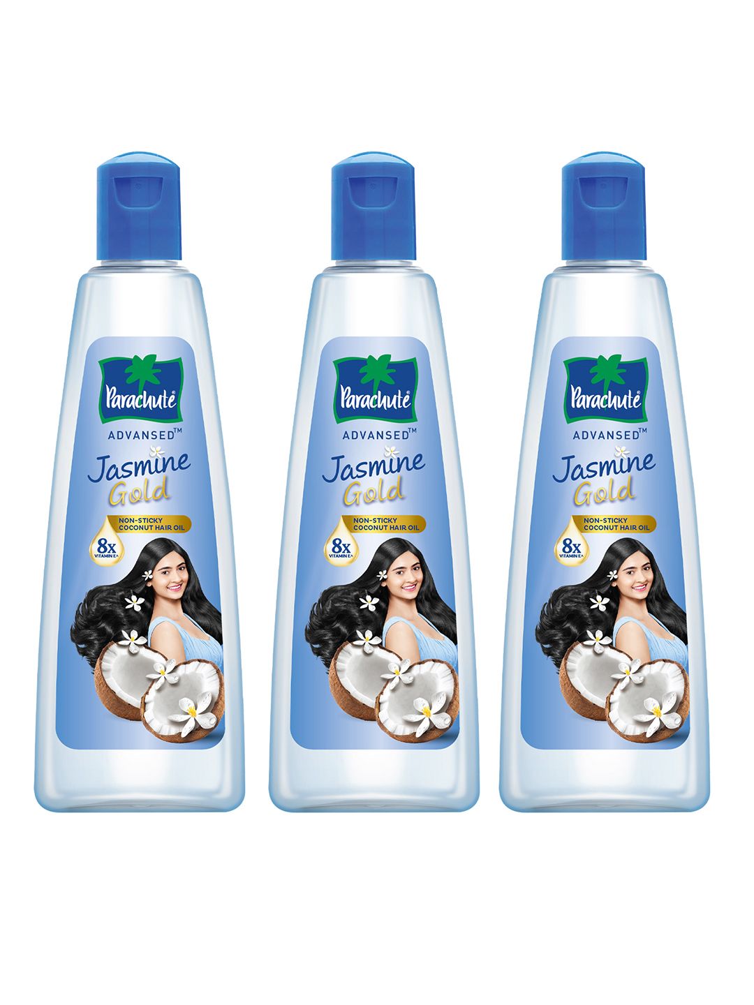 Parachute Set Of 3 Advansed Jasmine Gold Coconut Hair Oil - 500ml Each-image-42