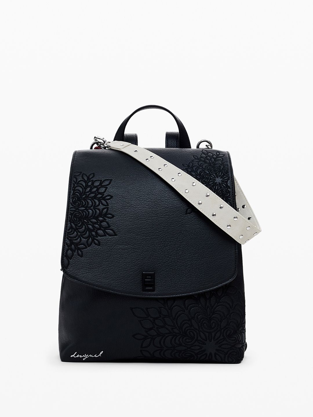 Desigual Women Floral Embroidered Backpack-picture-19
