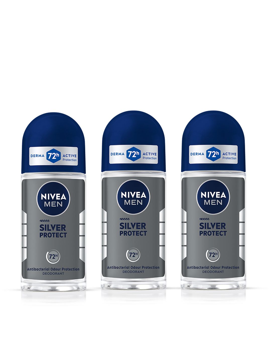 Nivea Men Set of 3 Silver Protect Roll-On Deodorant - 50 ml each-picture-6