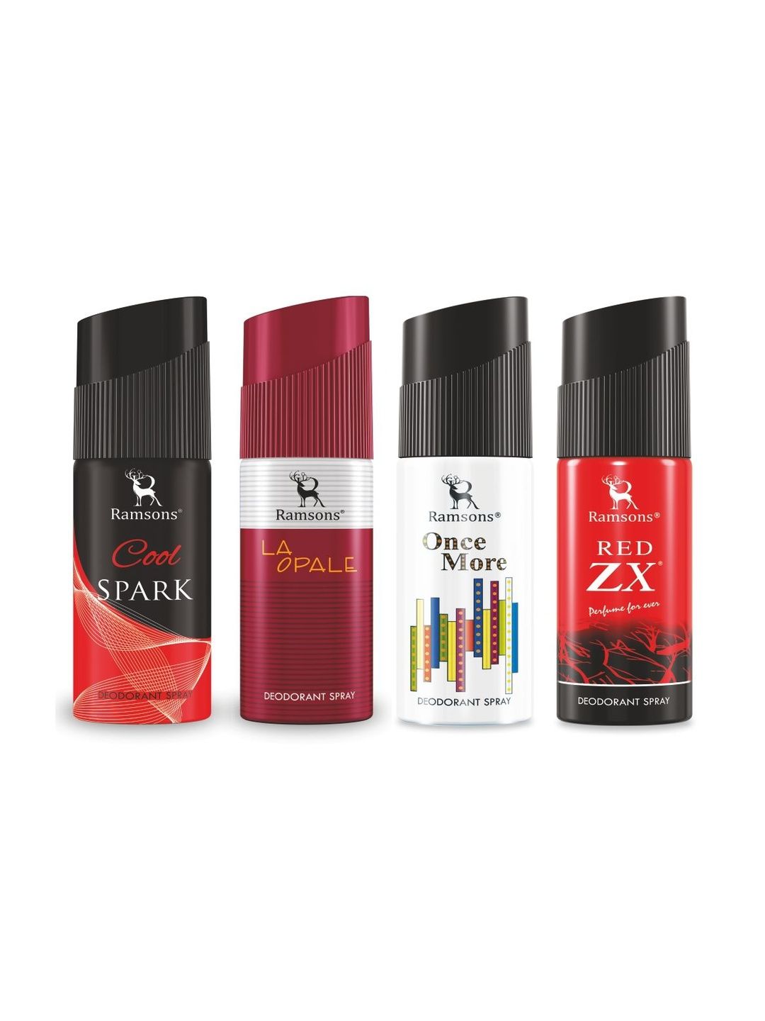 Ramsons Set Of 4 Cool Spark, La Opale, Once More & Red Zx Lasting Deodorant - 40 ml Each-image-16
