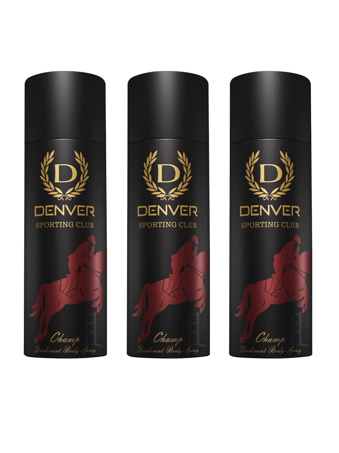 Denver Men Set Of 3 Sporting Club Champ Deodorant Body Spray - 180ml Each-image-38