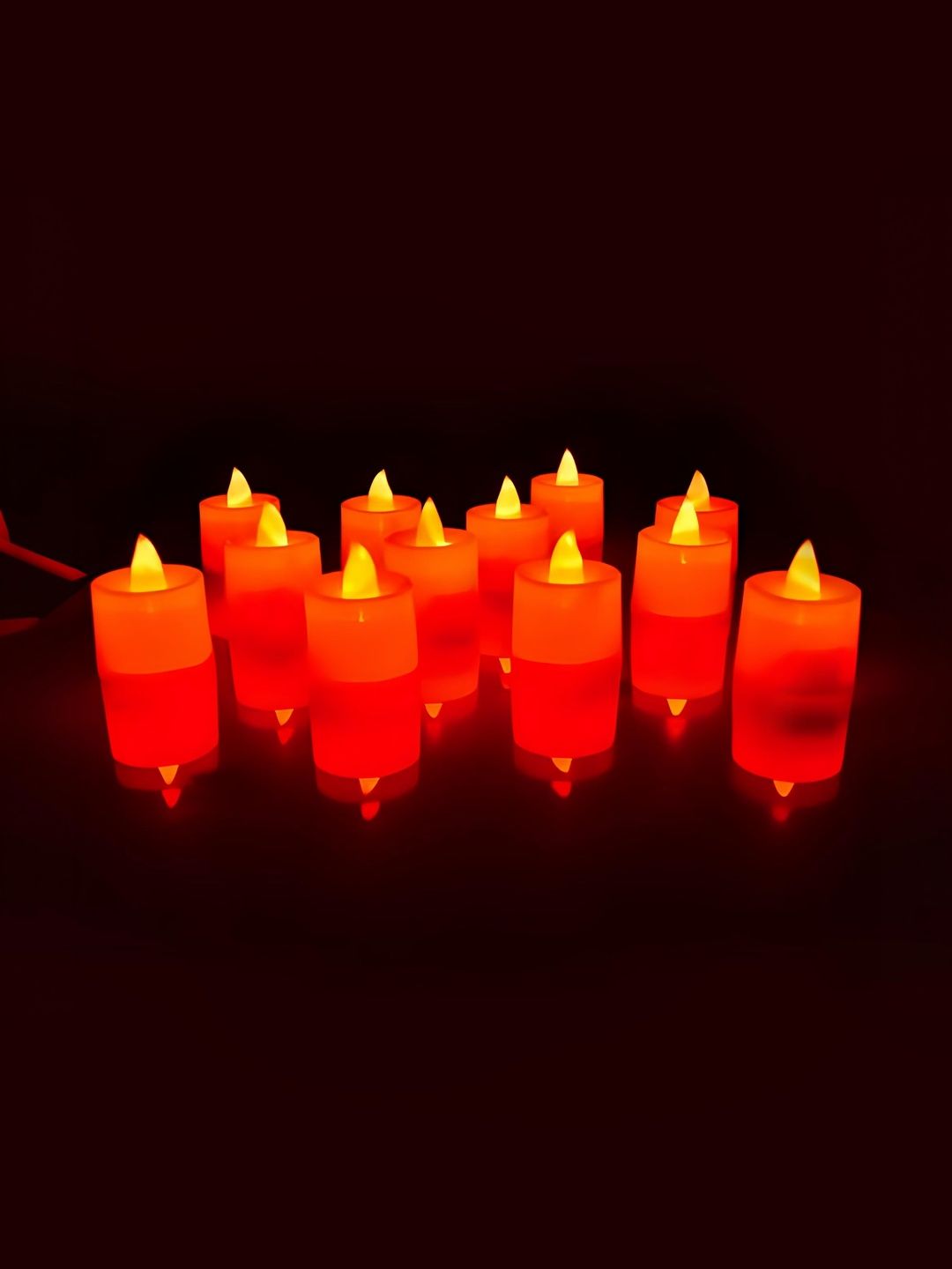 DeoDap Multicoloured 12 Pcs Flameless and Smokeless Decorative Candles-picture-11