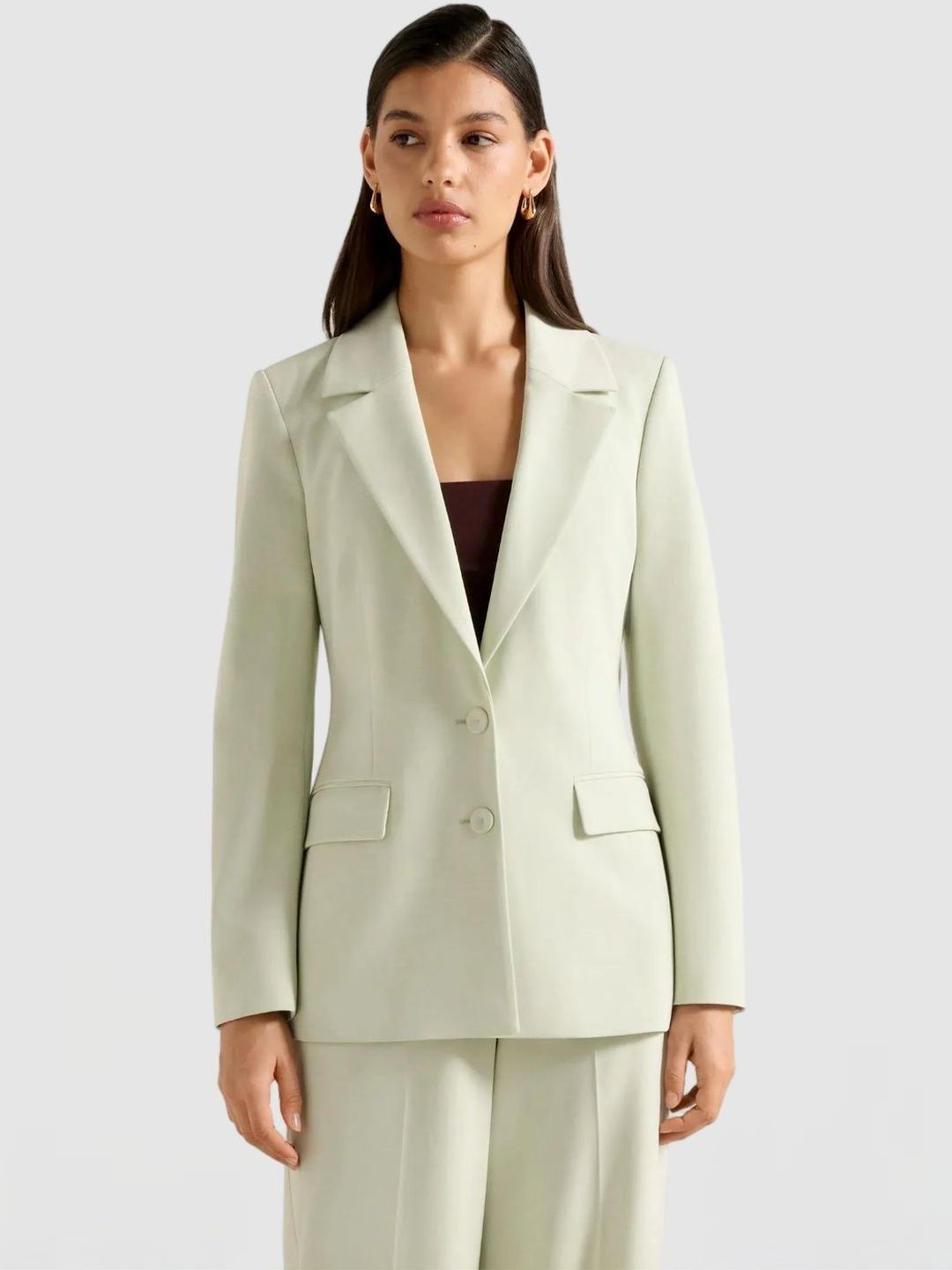 Forever New Notched Lapel Single-Breasted Formal Blazers-picture-39