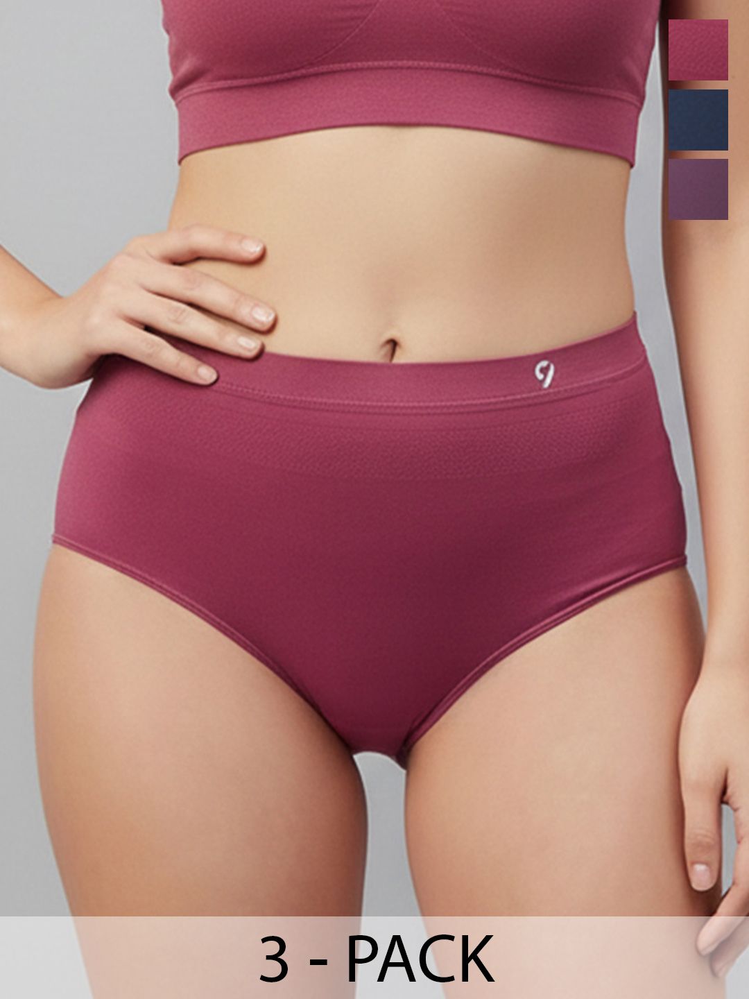 C9 AIRWEAR Pack of 3 High-Rise Hipster Briefs-picture-10