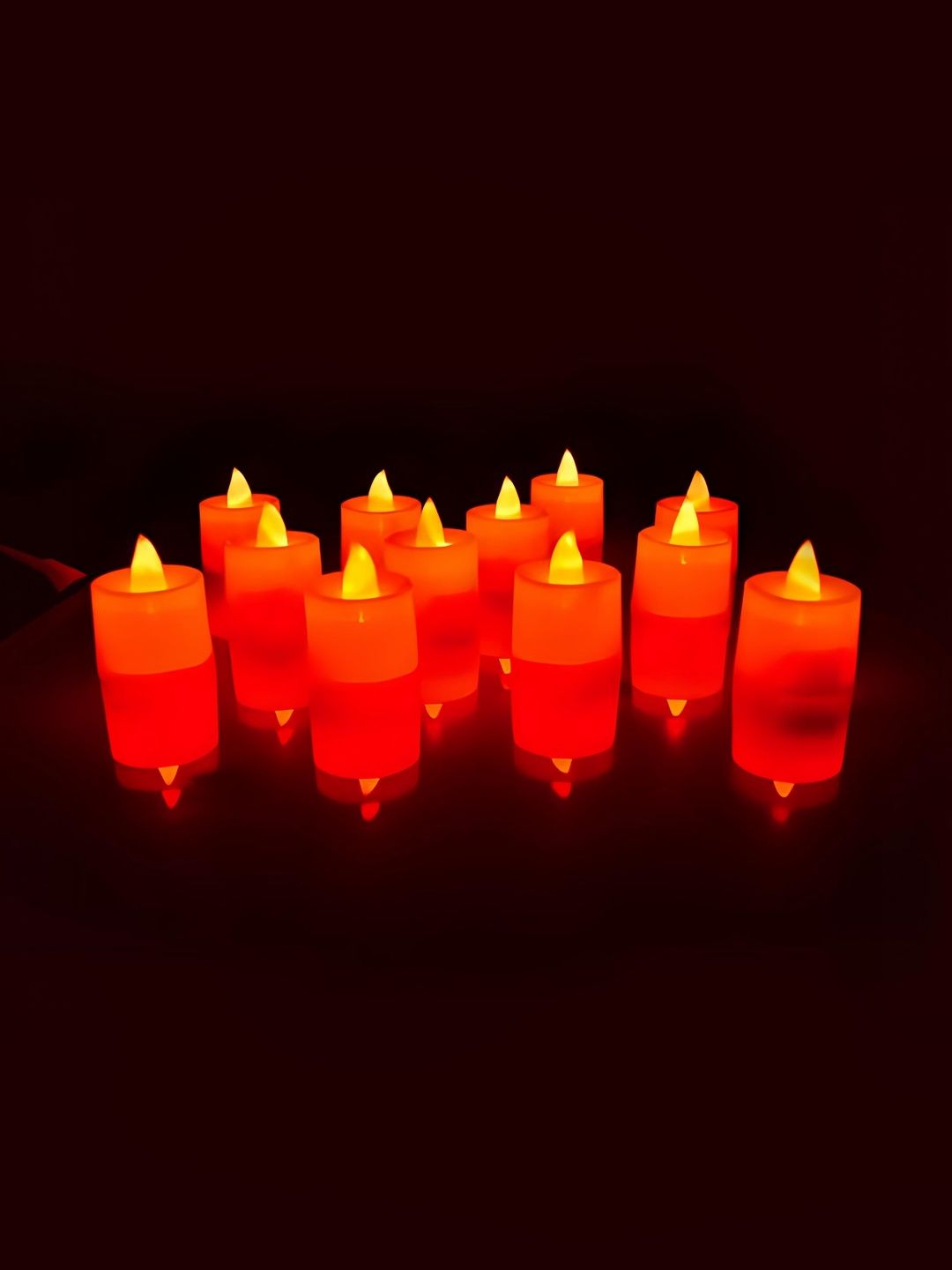 DeoDap Multicoloured 12 Pcs Flameless LED Tea Light Candles-image-30