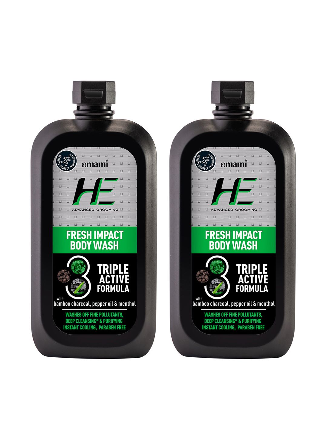 HE Set Of 2 Triple Active Formula Fresh Impact Body Wash - 200ml Each-image-38