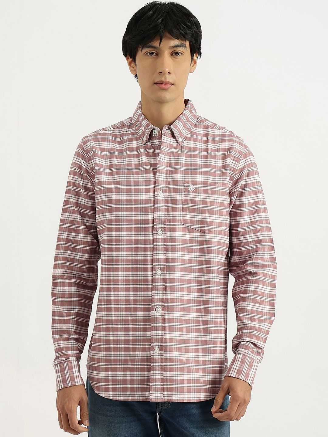 United Colors of Benetton Men Checked Casual Shirt-picture-40