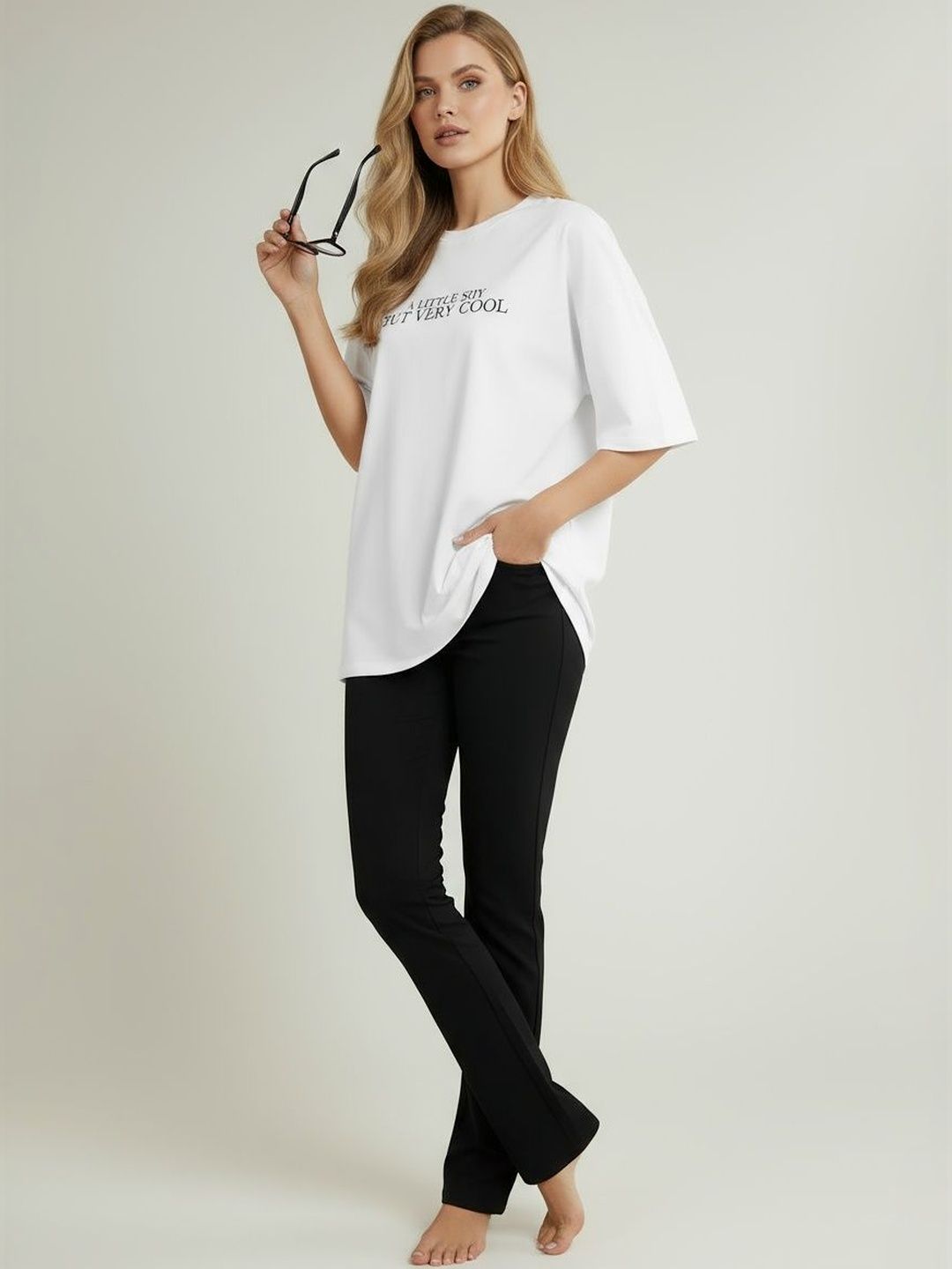 Calm Down Women Typography Printed T-shirt-picture-33