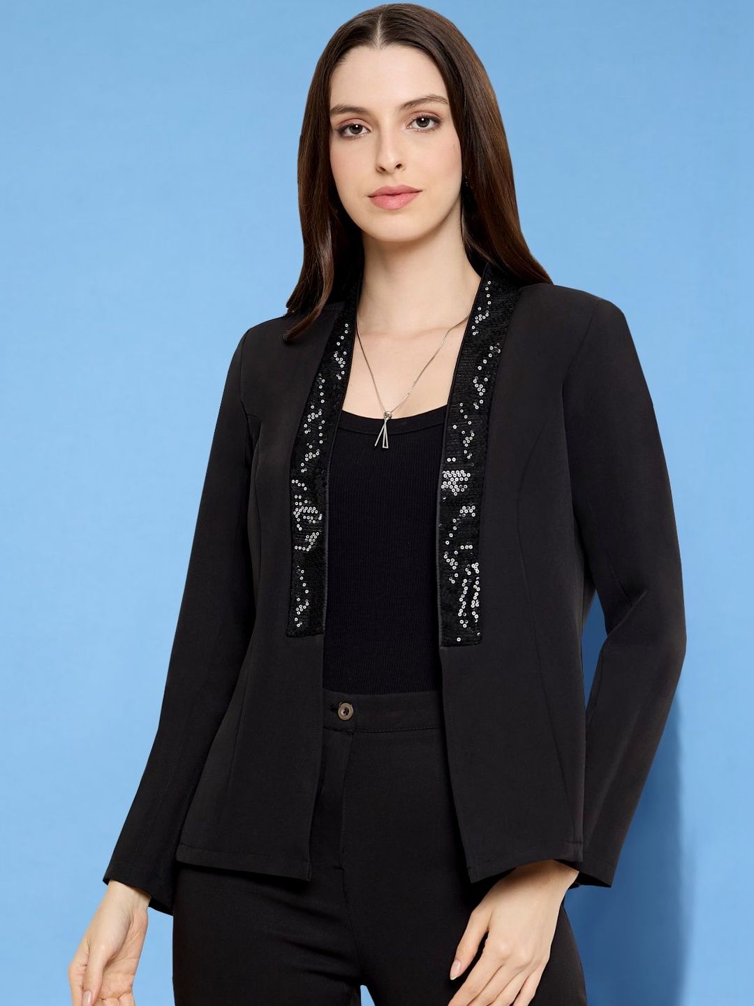 Martini Collarless Open Front Formal Blazers-picture-8