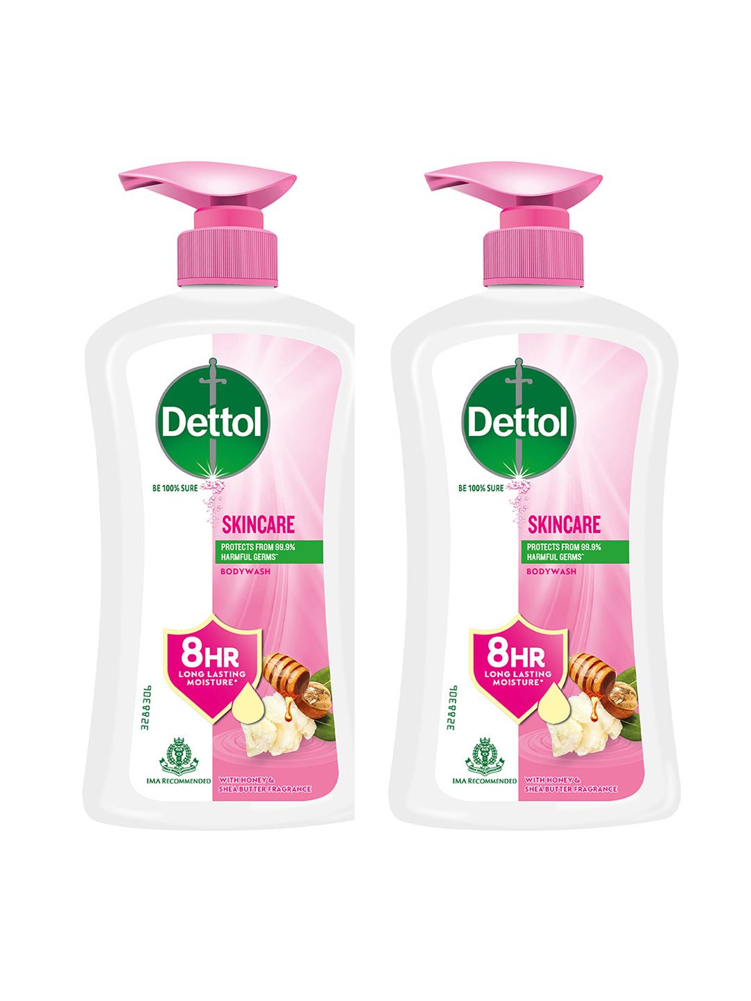 Dettol Set of 2 Skincare Body Wash & Shower Gel Pump with Honey & Shea Butter - 500ml each-image-44