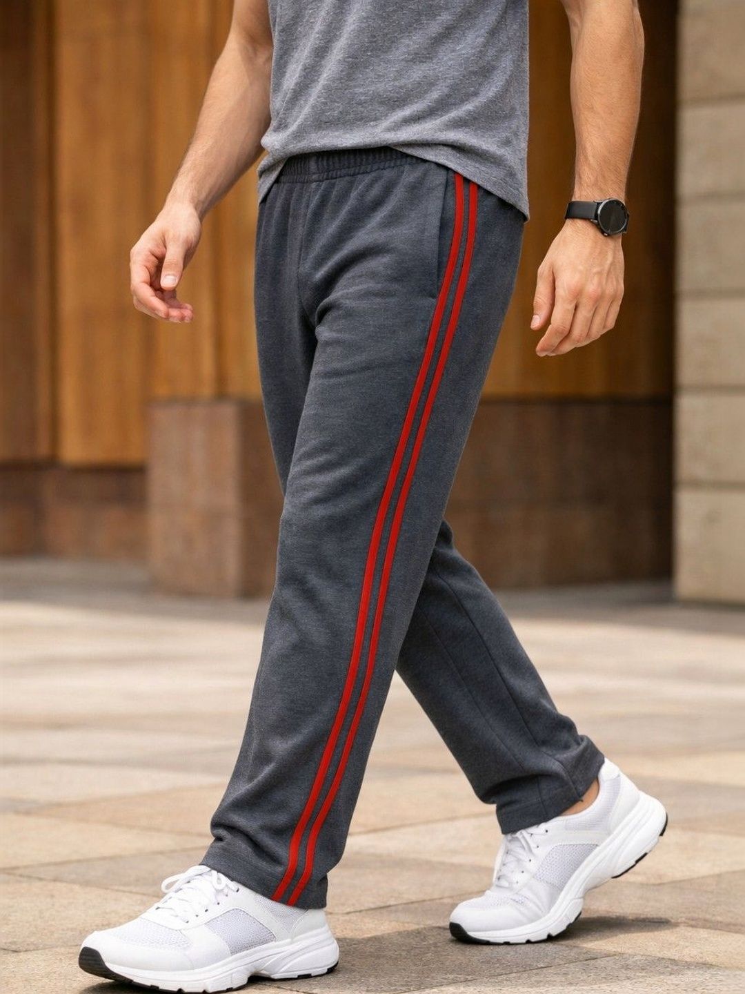 Jeevika Fashion Men Striped Cotton Regular Track Pants-image-4