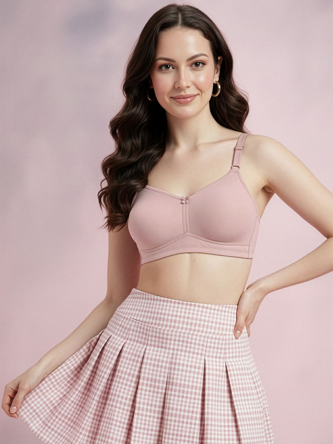 DressBerry Medium Coverage Non-Padded Non-Wired Everyday Seamless Bra-picture-10