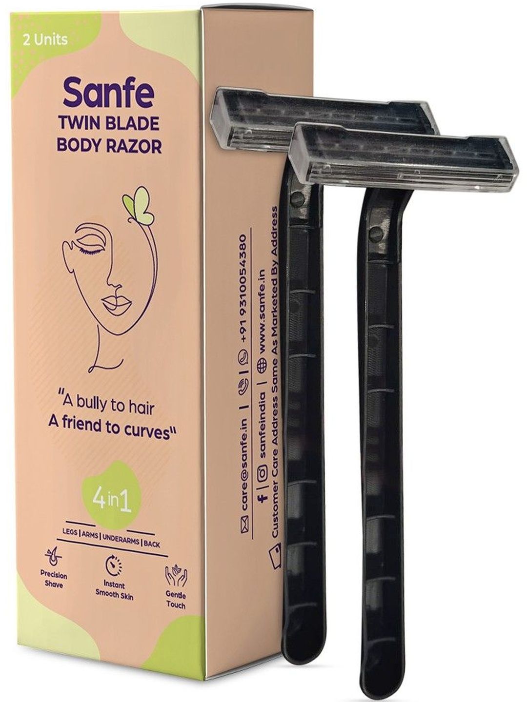 Sanfe Set Of 2 Twin Blade Body Razor-picture-15