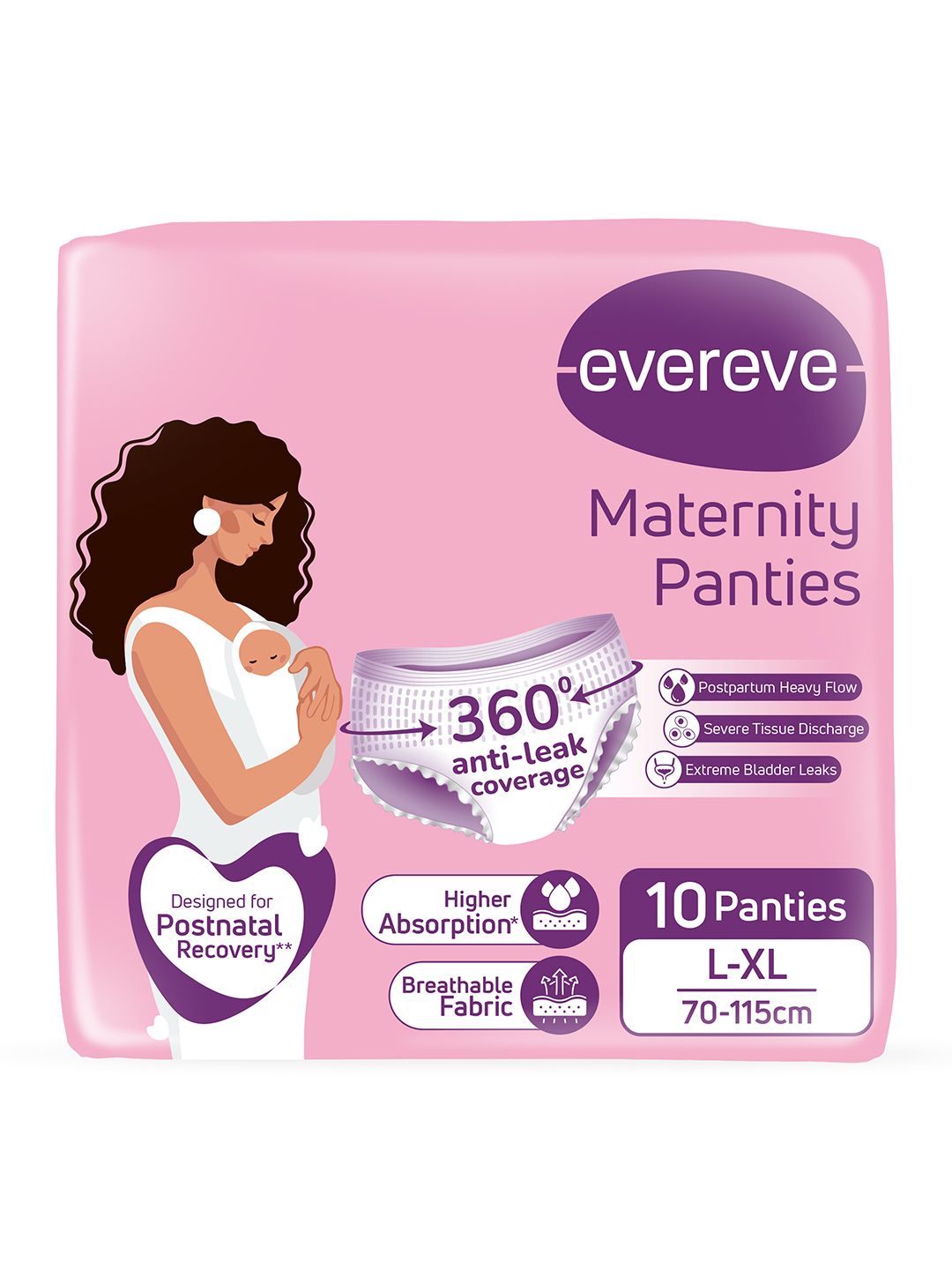 Evereve Maternity Period Panties L-XL with 3X Absorbency- 10 Pcs-image-39