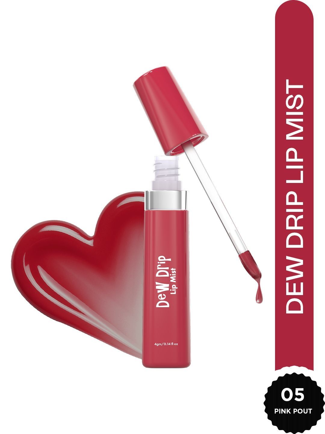 GLAM21 Dew Drip Lip Mist Gloss - 4 g- Pink Pout 05-image-37