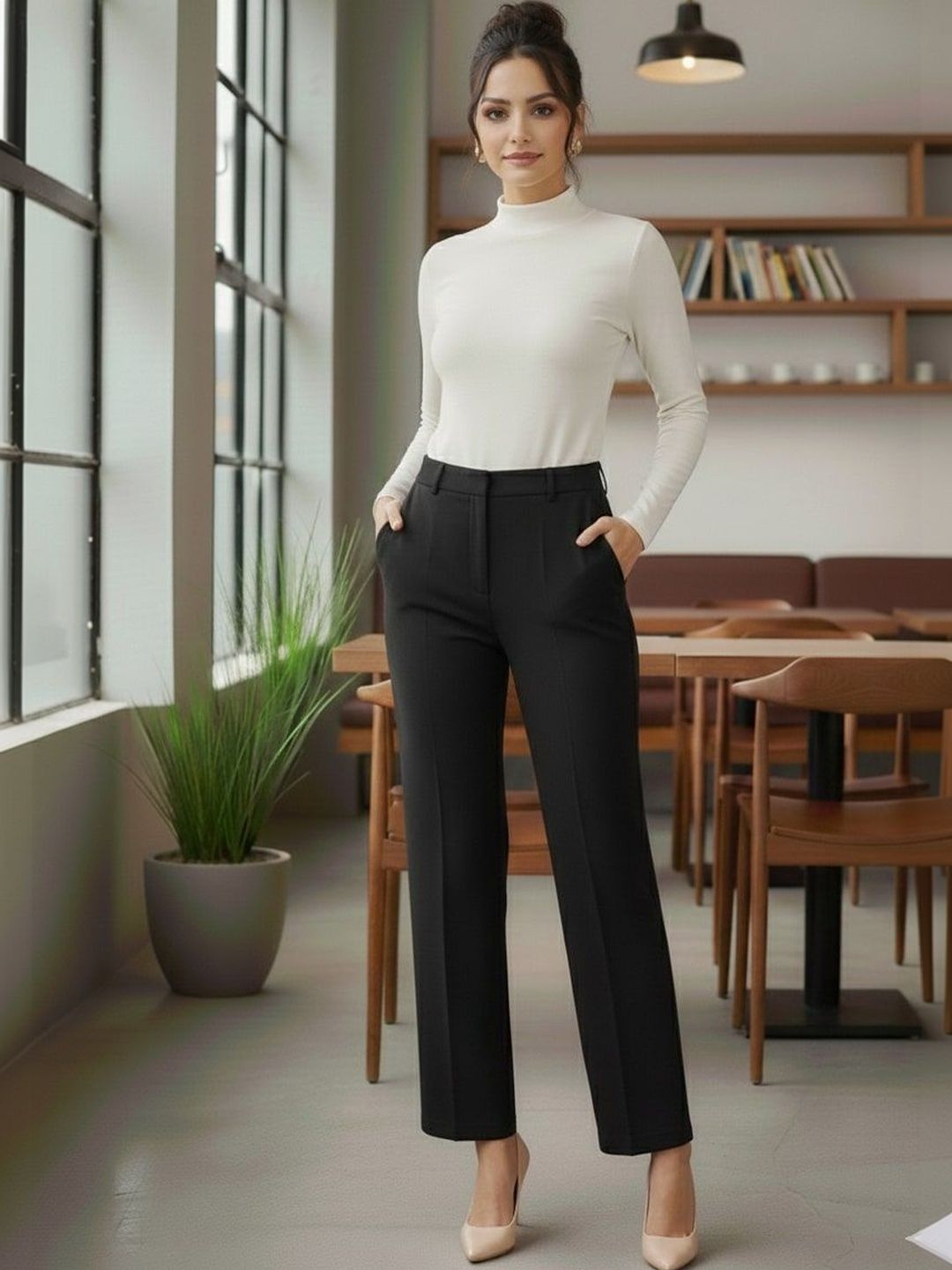 NEYSA Women High-Rise Trousers-picture-16