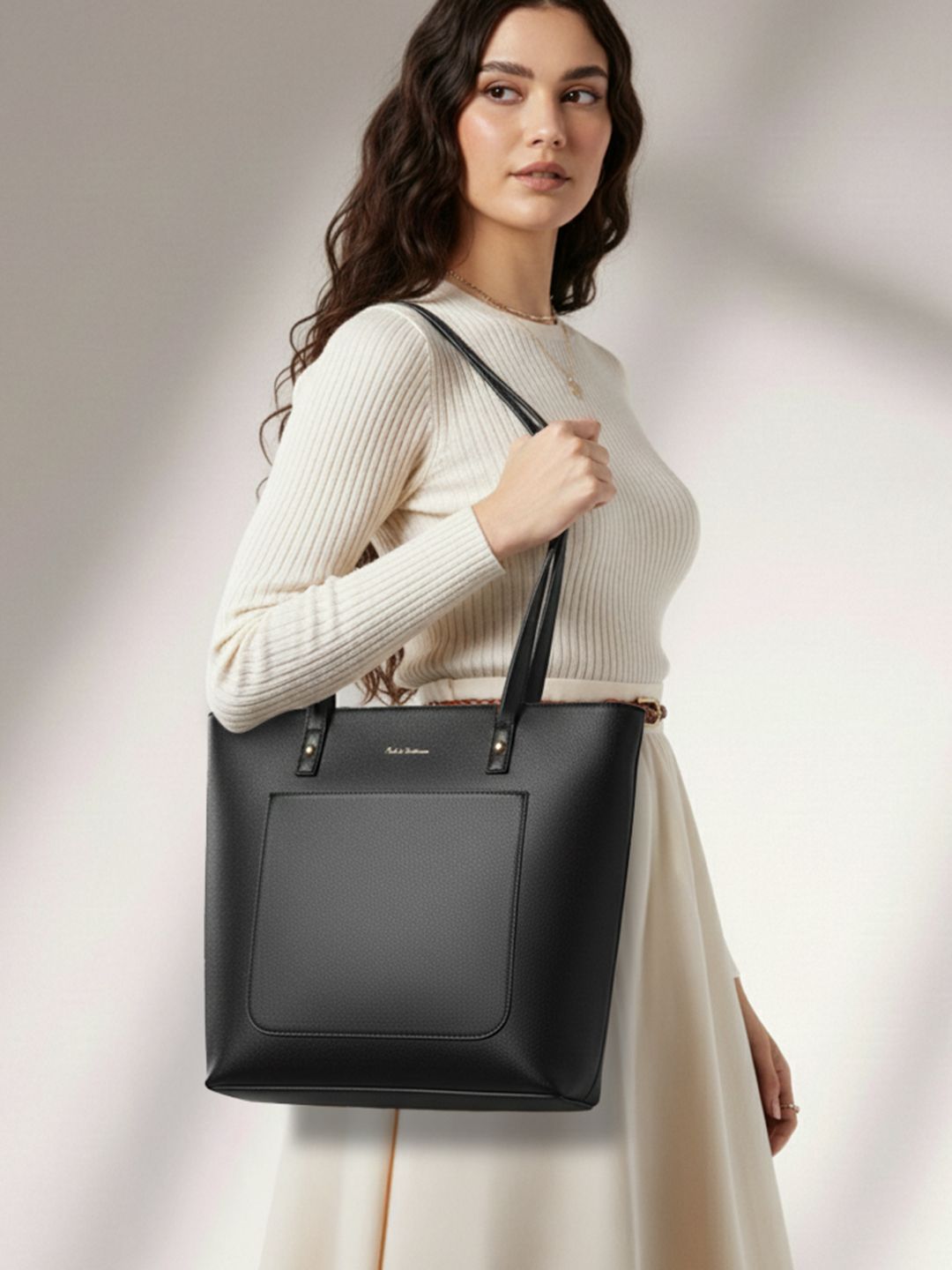 Mast & Harbour Textured Structured Shoulder Bag-picture-18