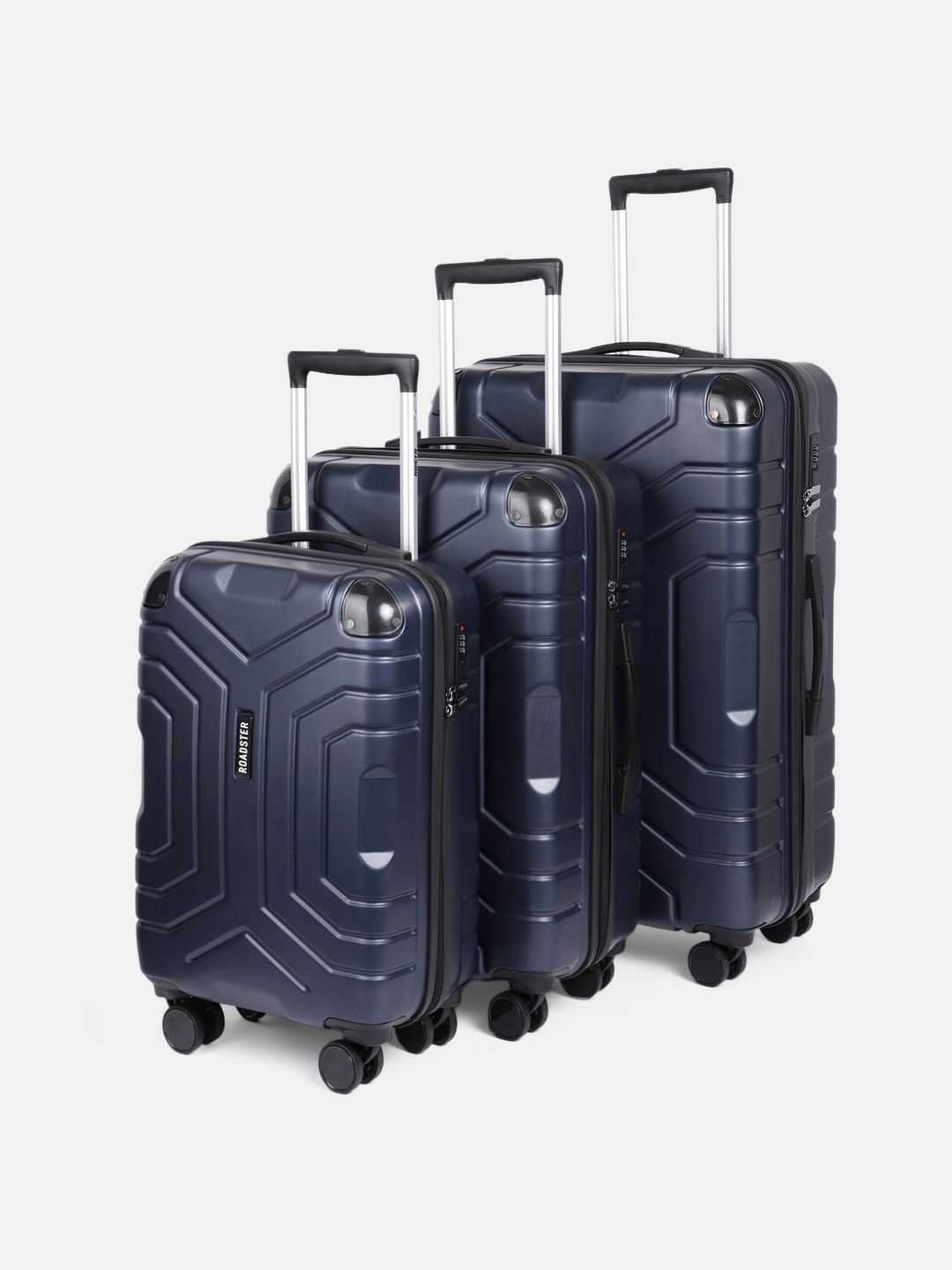 Roadster Set Of 3 Spider Textured Hard Trolley Bags-180L-picture-47