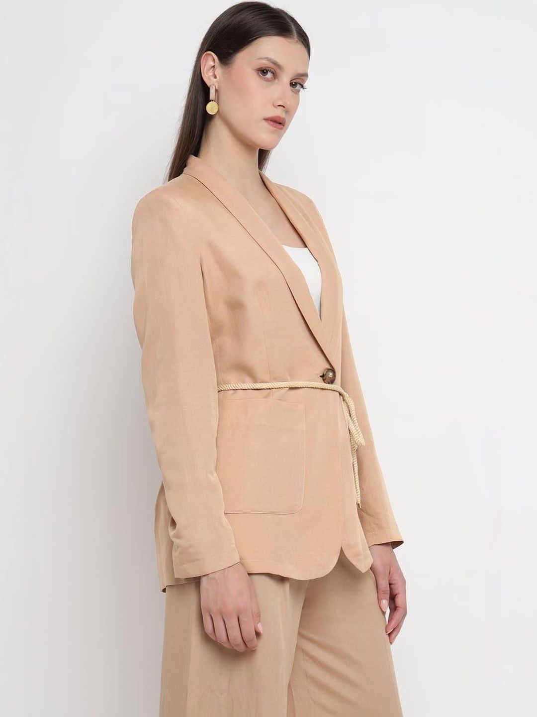 DIANA GALLESI Single-Breasted Relaxed Fit Blazers-image-1