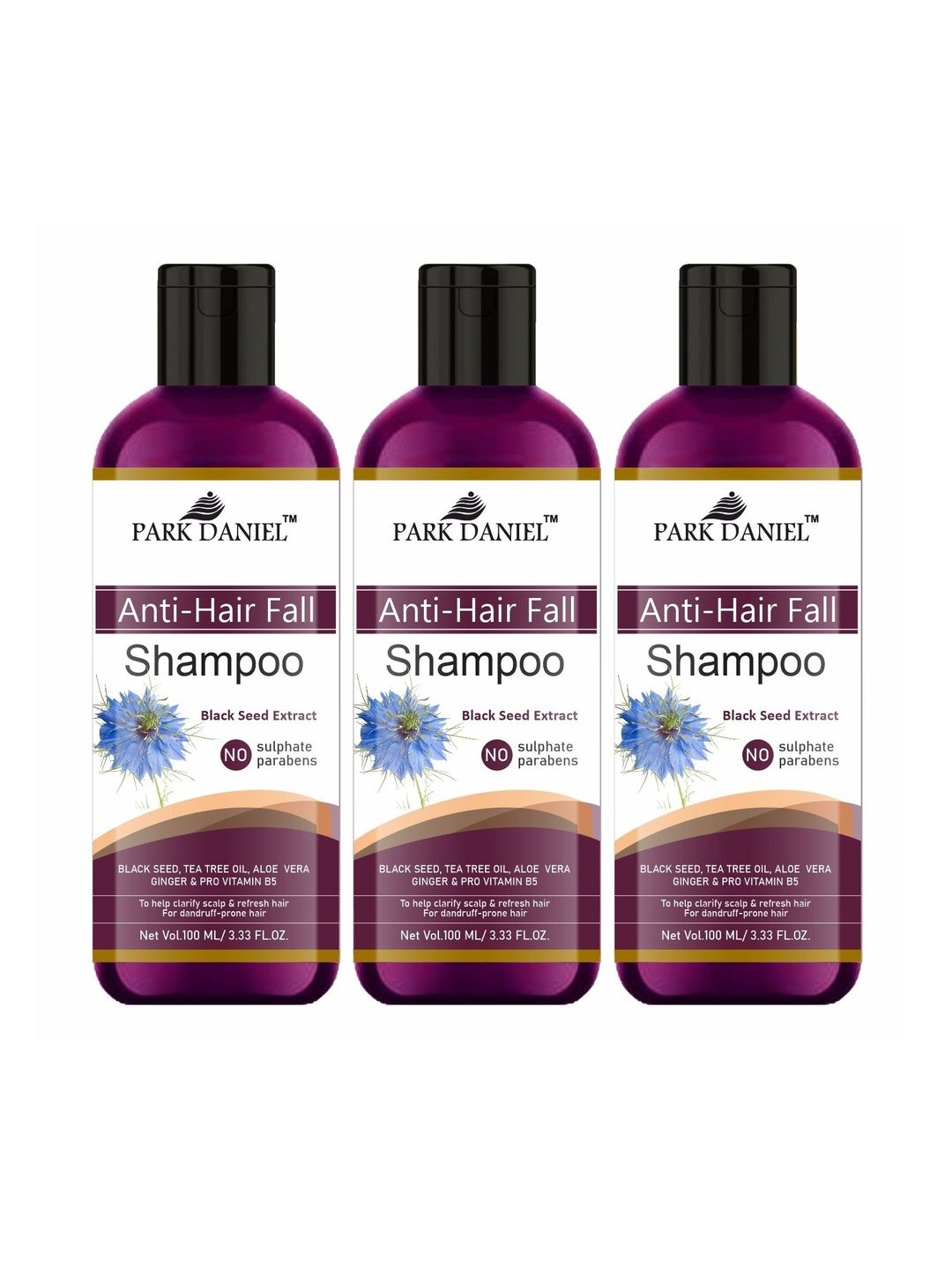 Park Daniel Set Of 3 Anti Hairfall Shampoo For Soothes Itchy Scalp - 100 ml Each-image-37