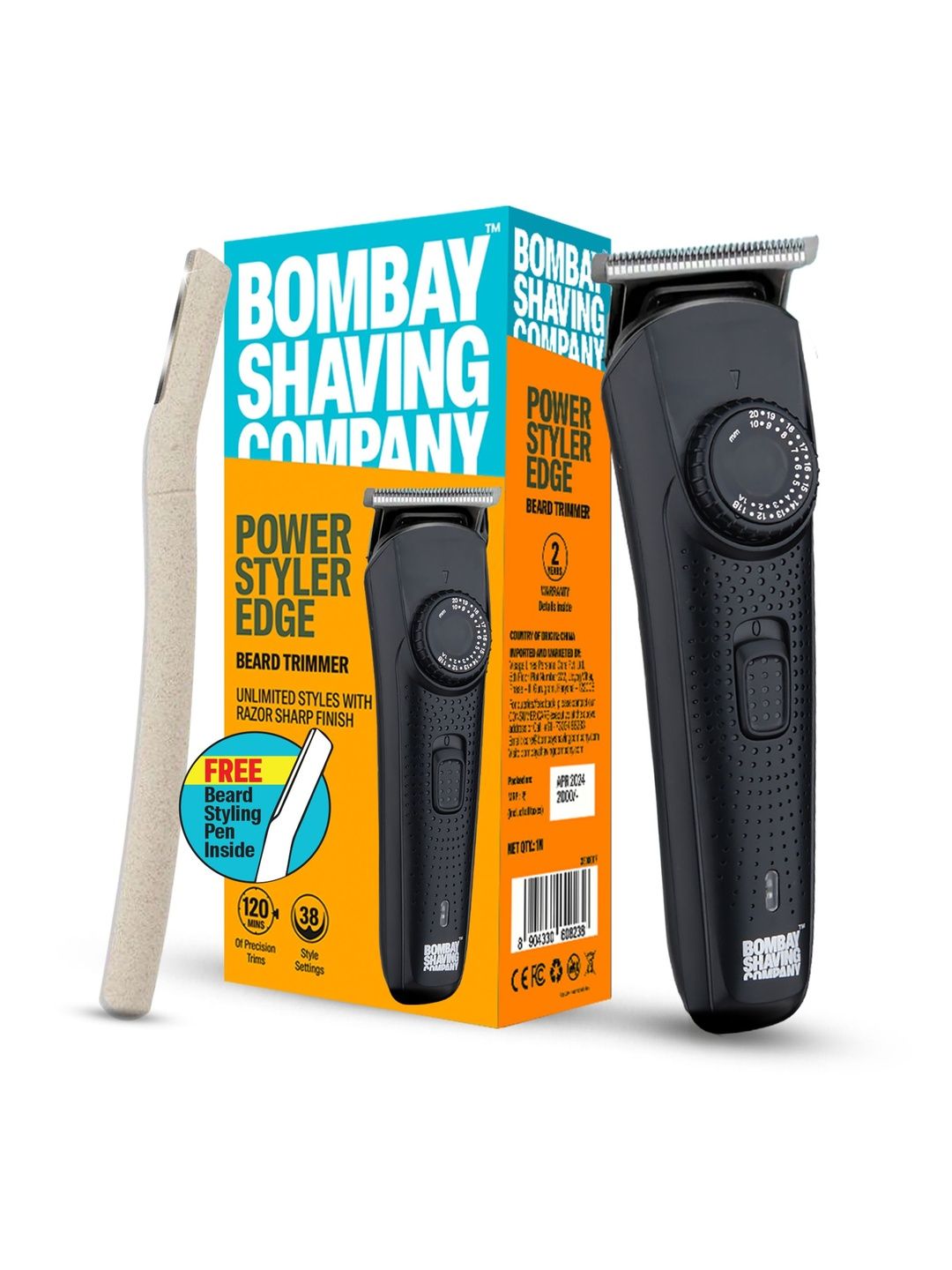 Bombay Shaving Company Flash Charging Beard Trimmer- Black
