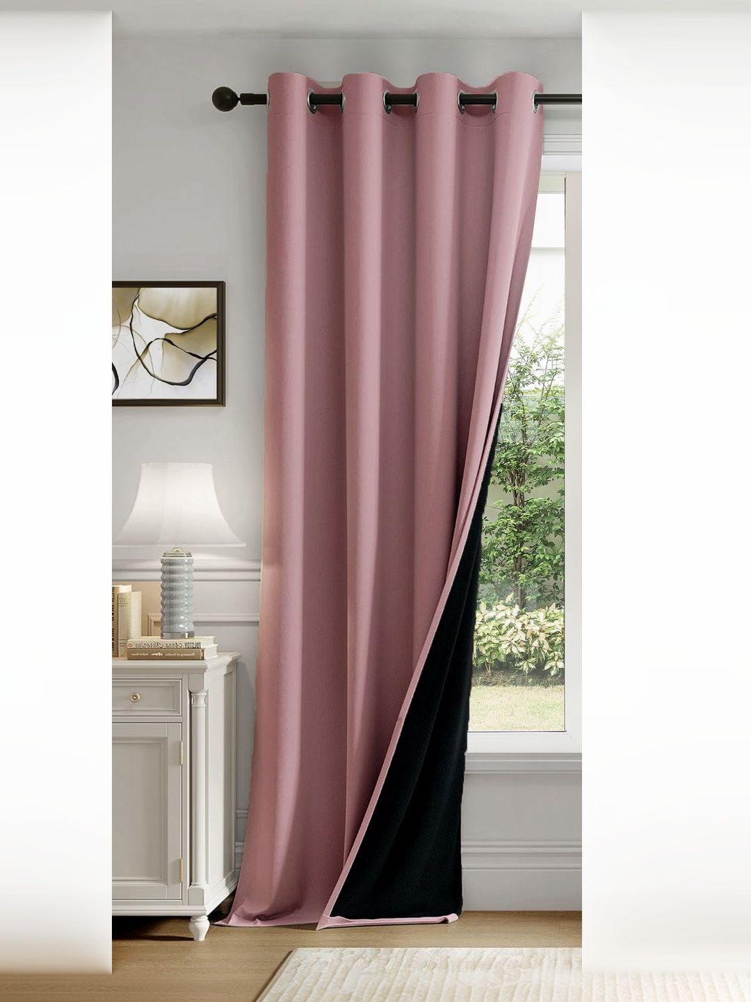 HOMEMONDE Purple Black Out Window Curtain-image-34